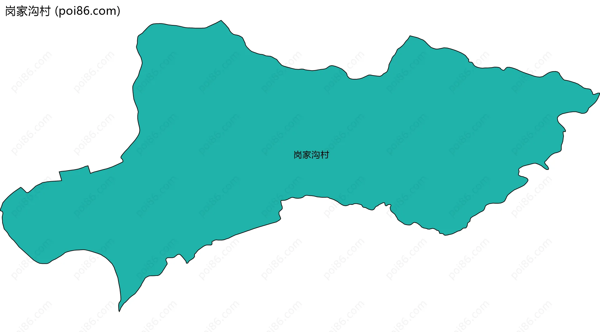 岗家沟村边界地图