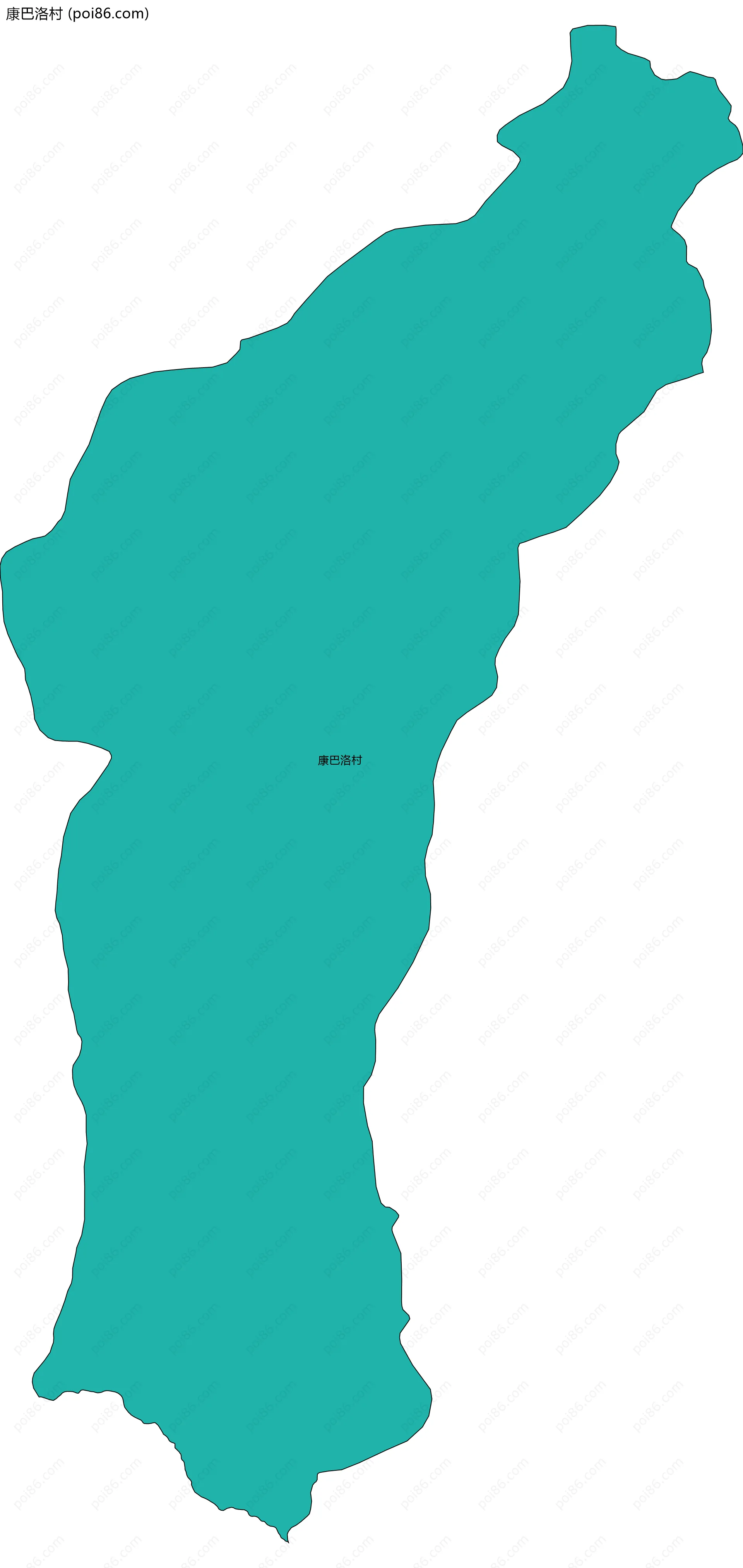 康巴洛村边界地图