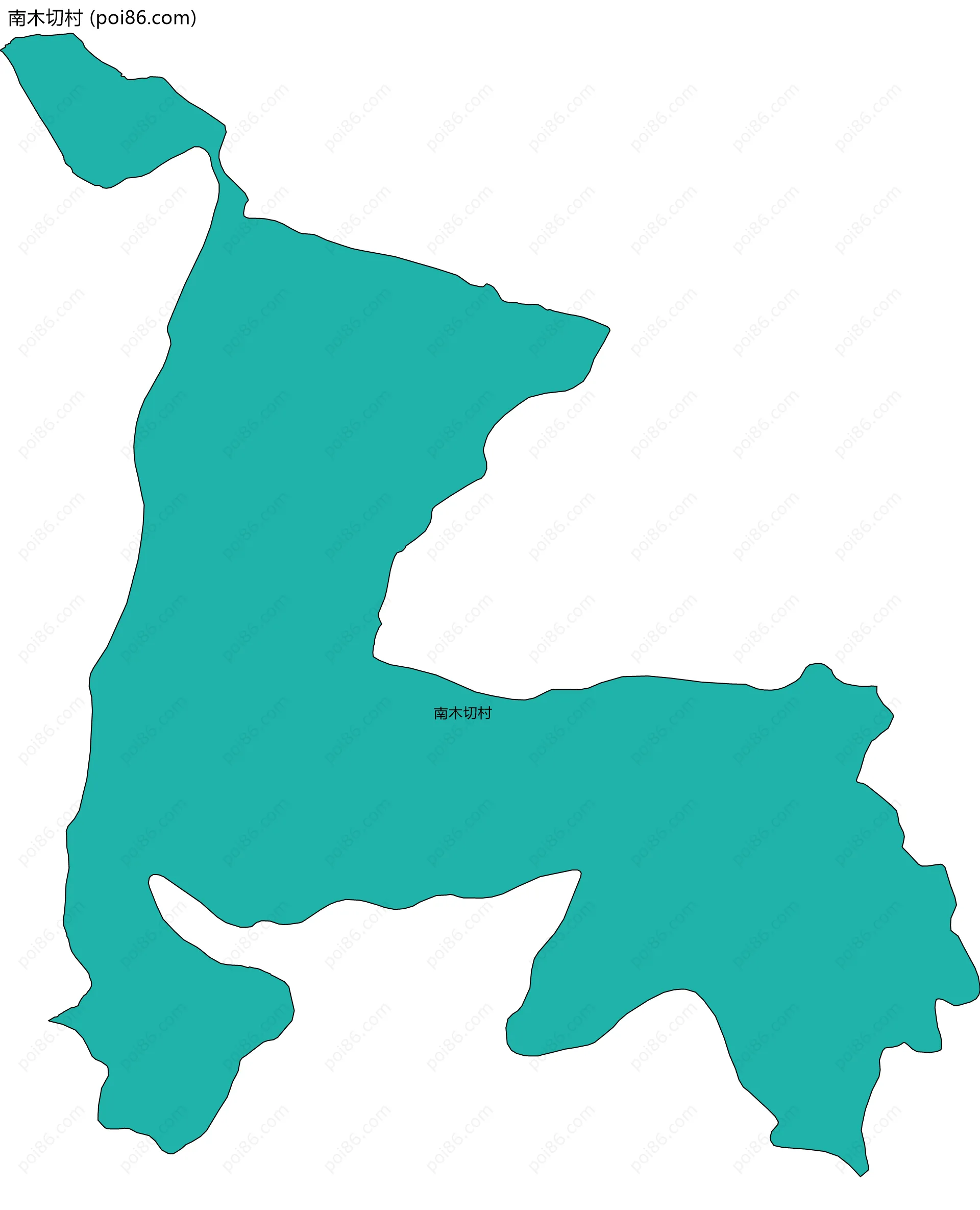 南木切村边界地图