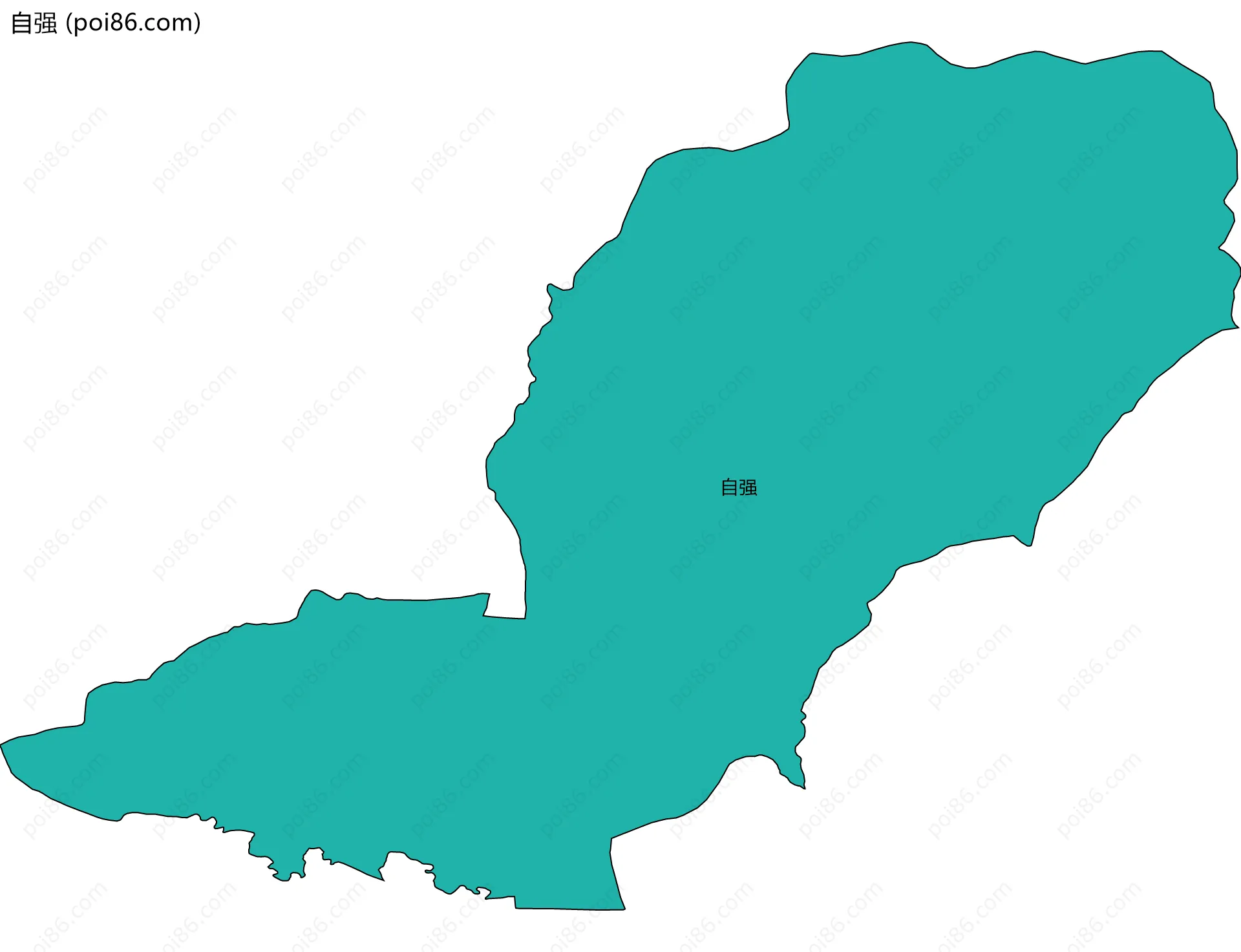 自强边界地图