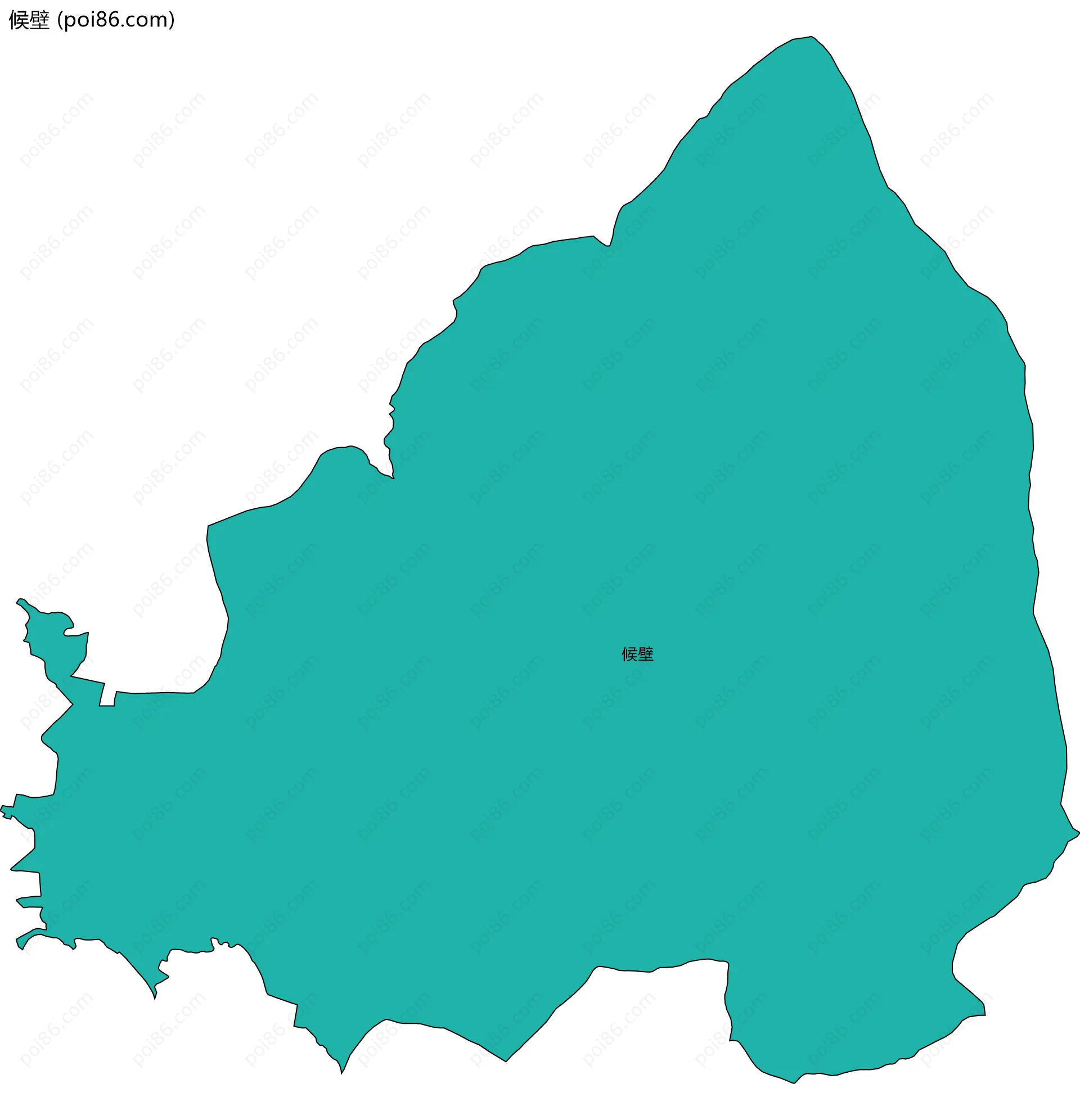 候壁边界地图