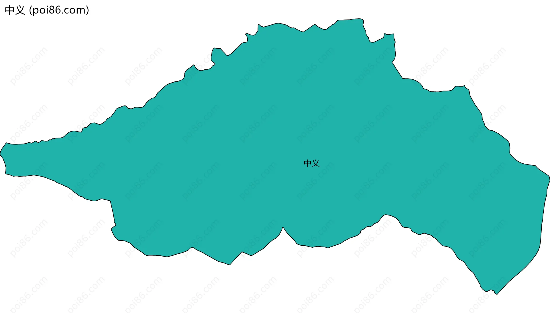 中义边界地图
