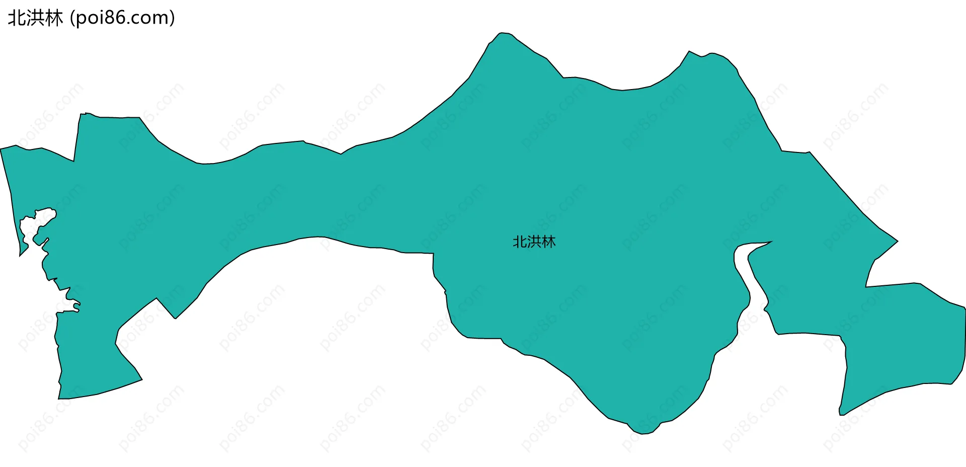 北洪林边界地图
