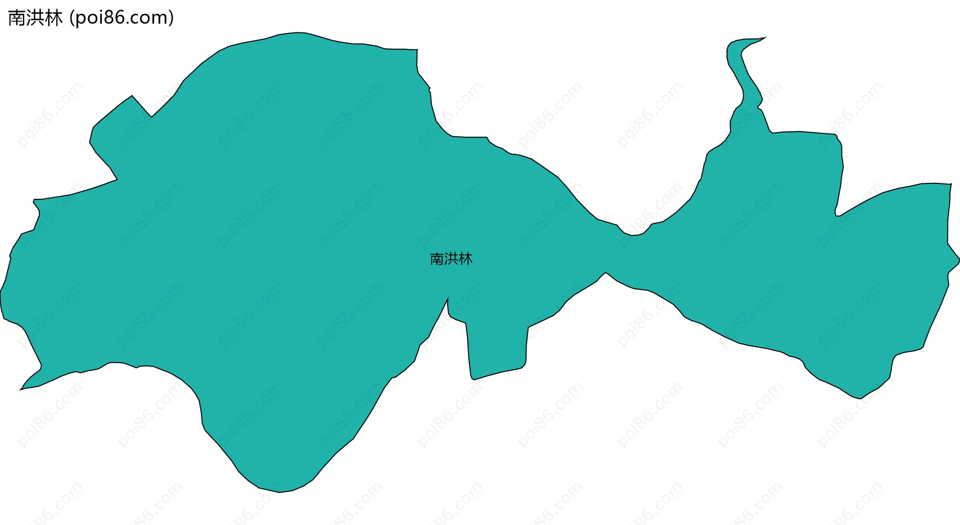 南洪林边界地图