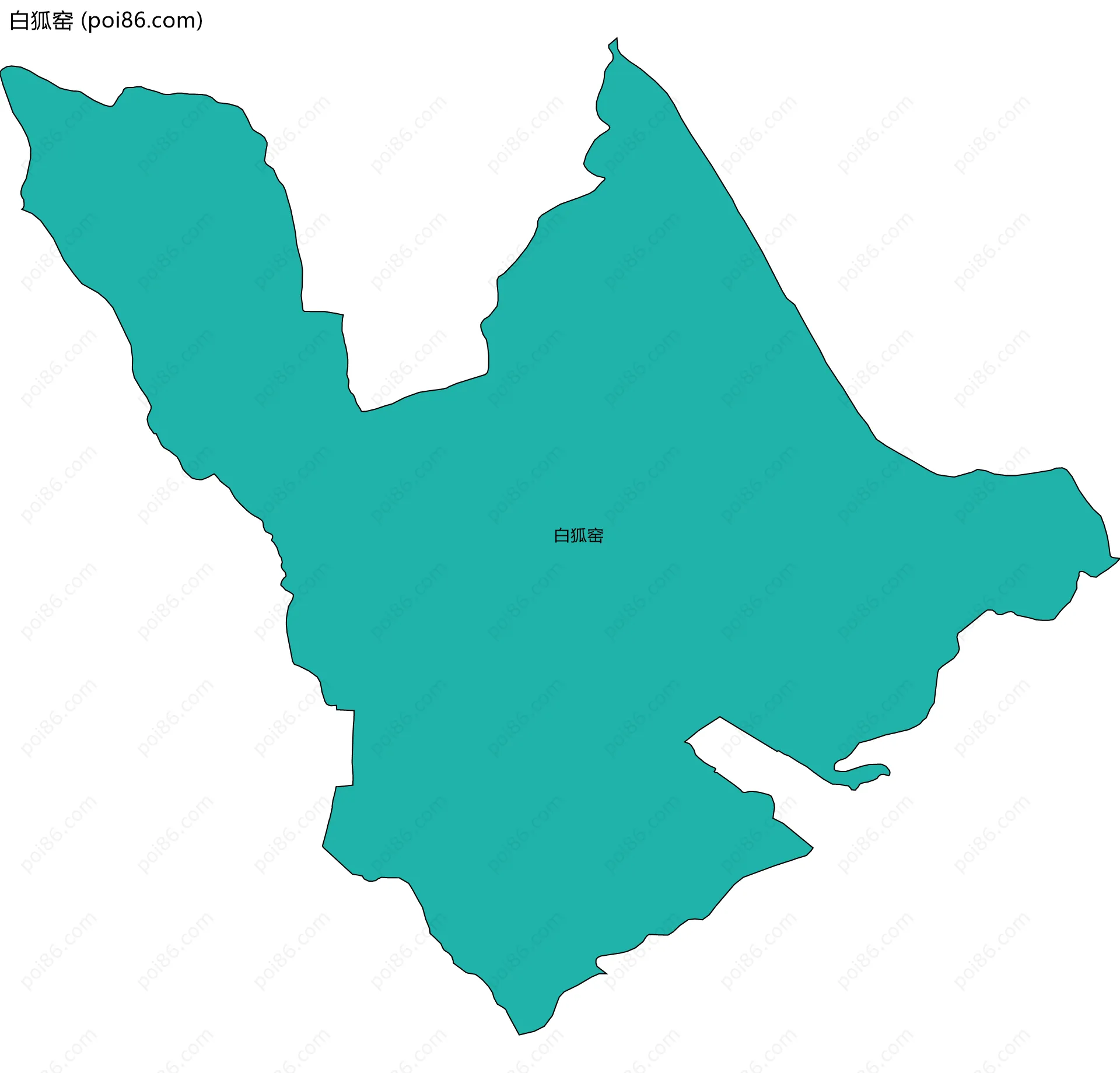 白狐窑边界地图