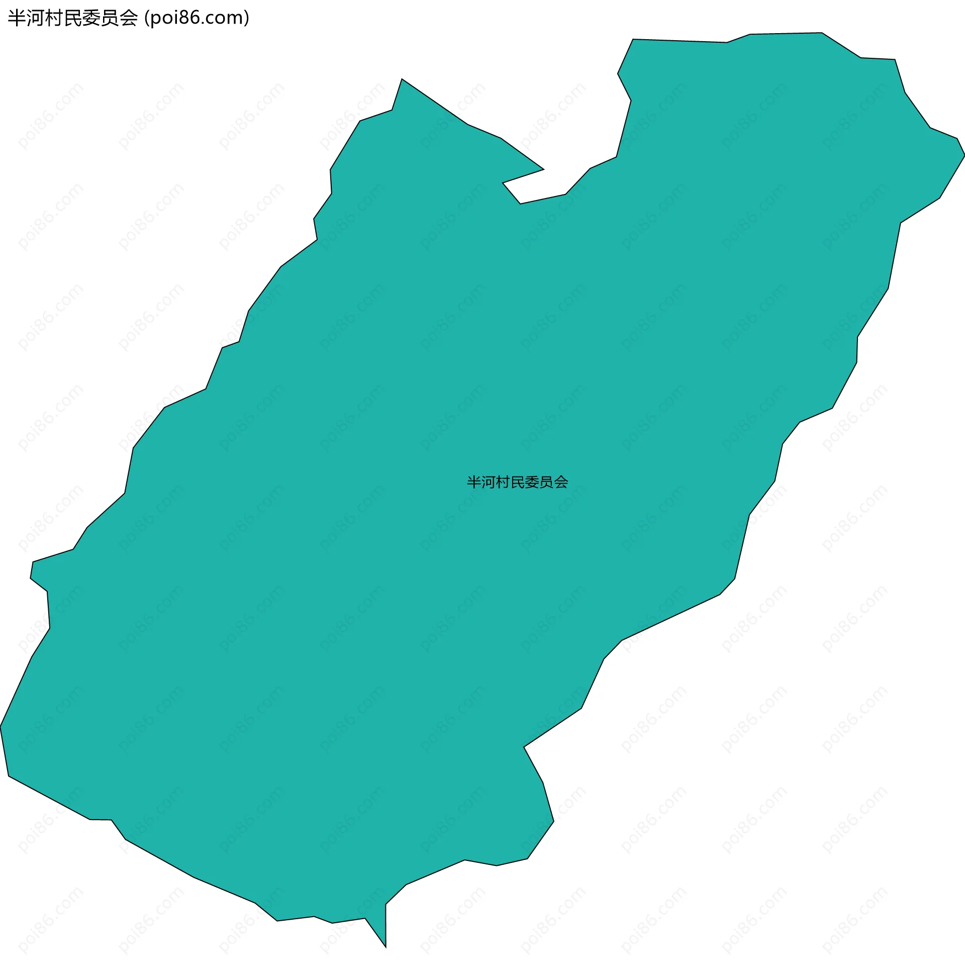 半河村民委员会边界地图