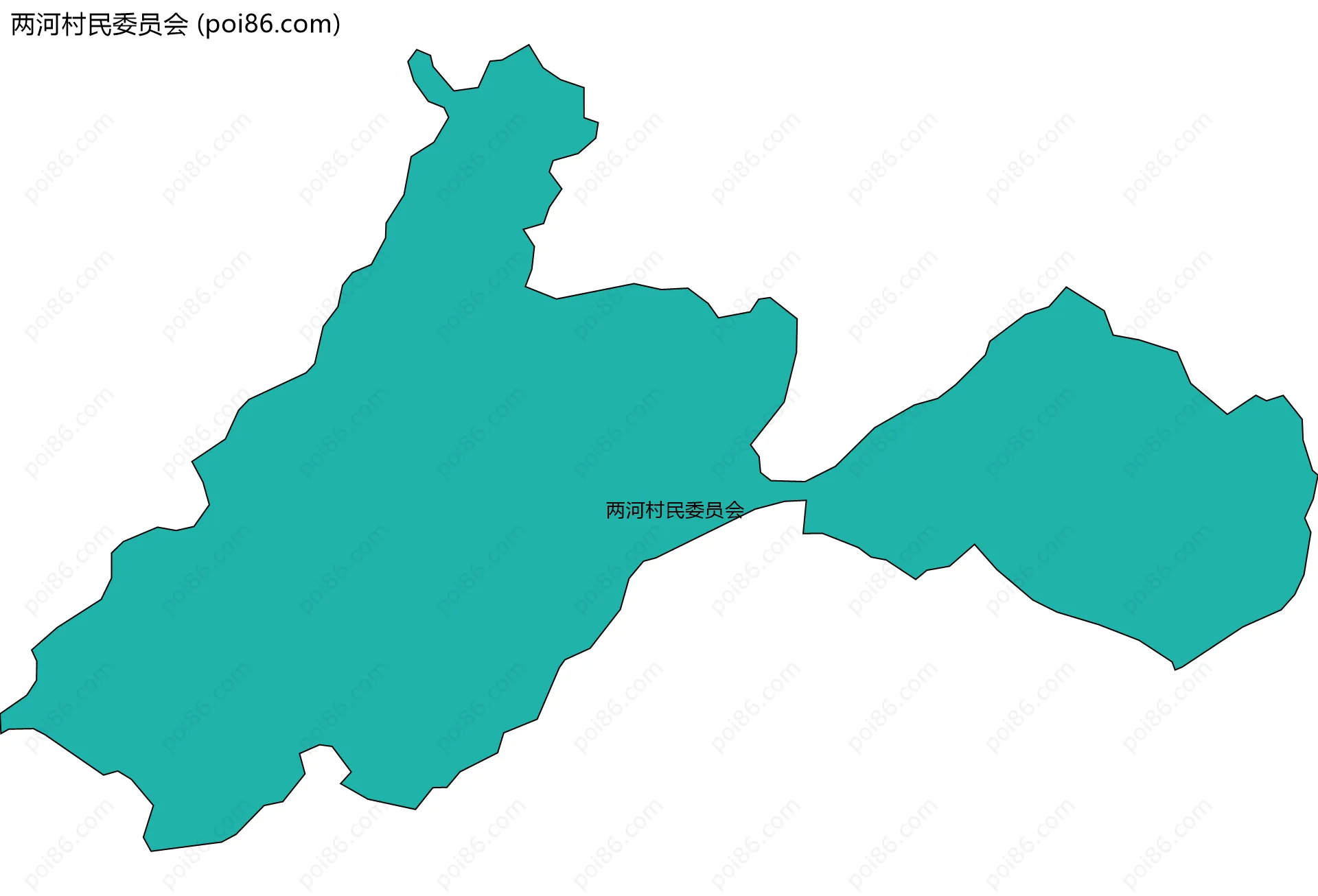 两河村民委员会边界地图