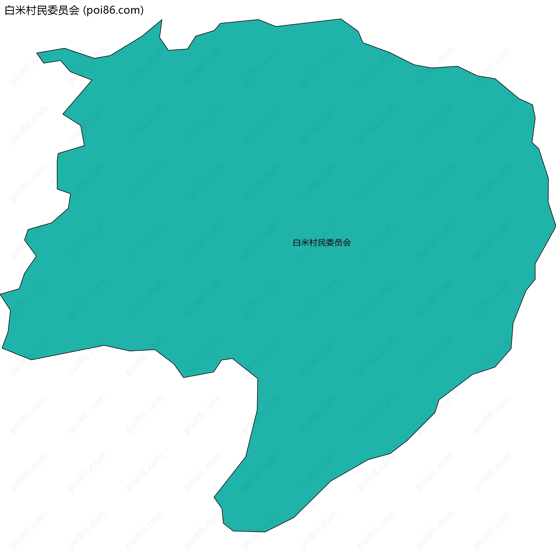 白米村民委员会边界地图