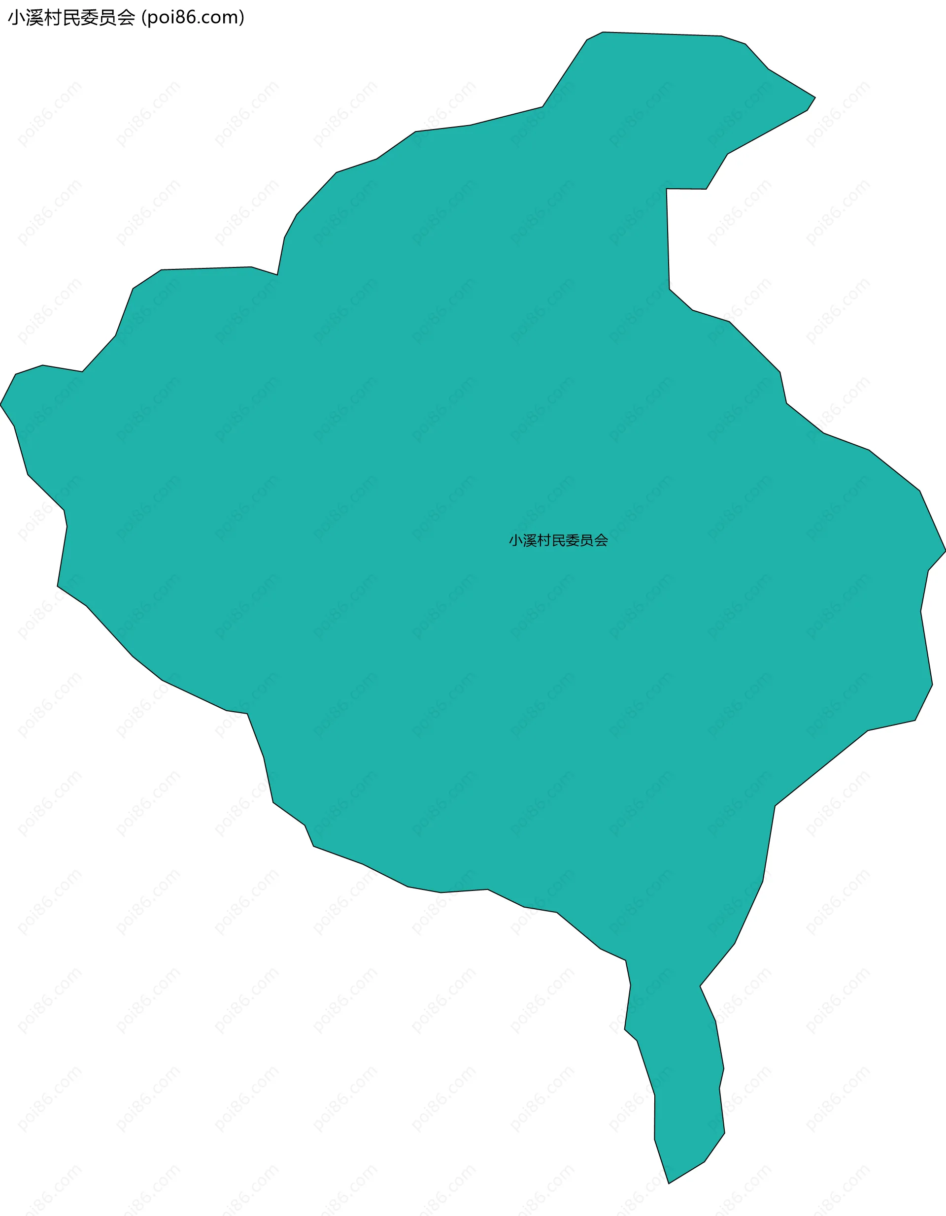 小溪村民委员会边界地图