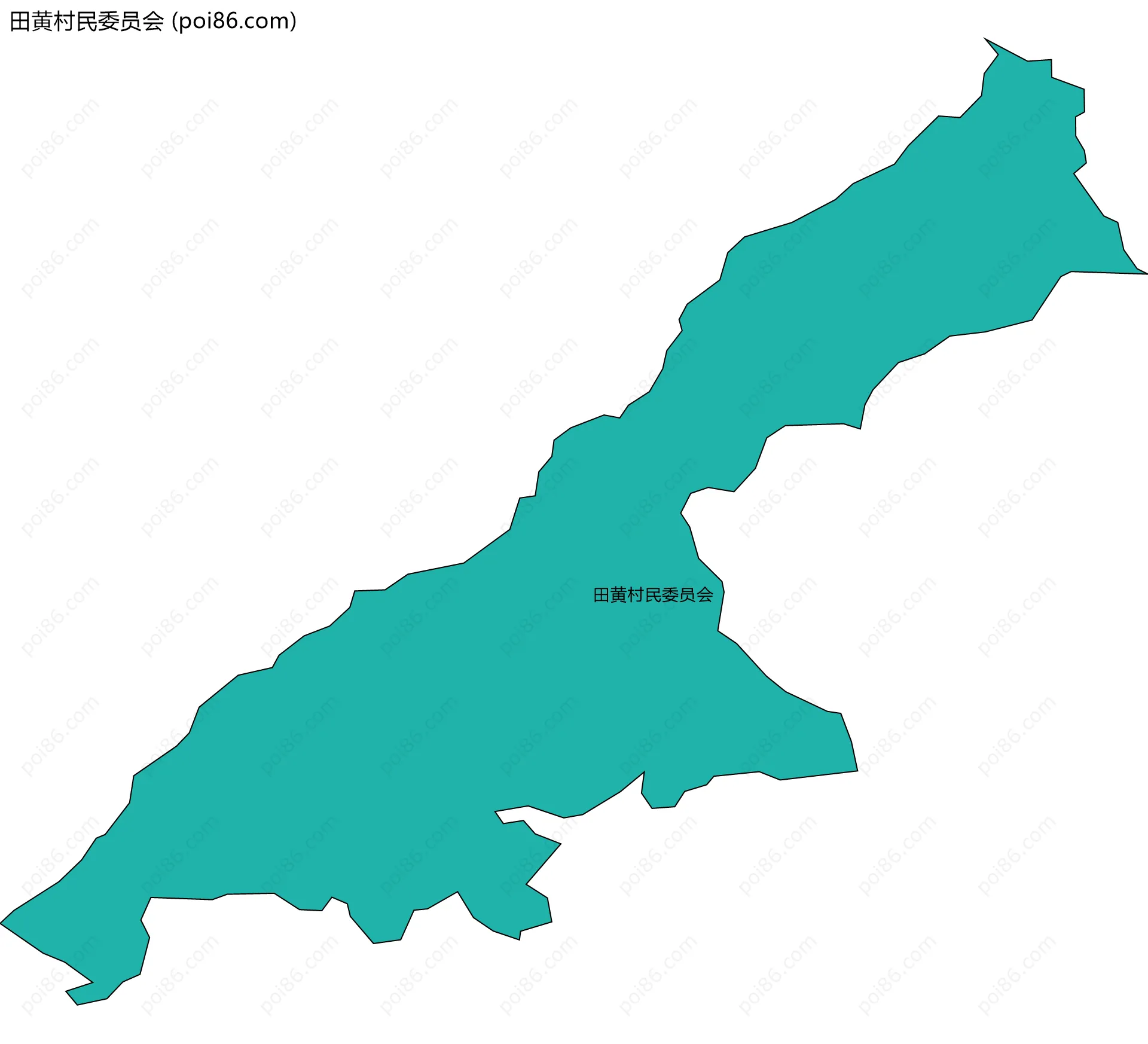 田黄村民委员会边界地图