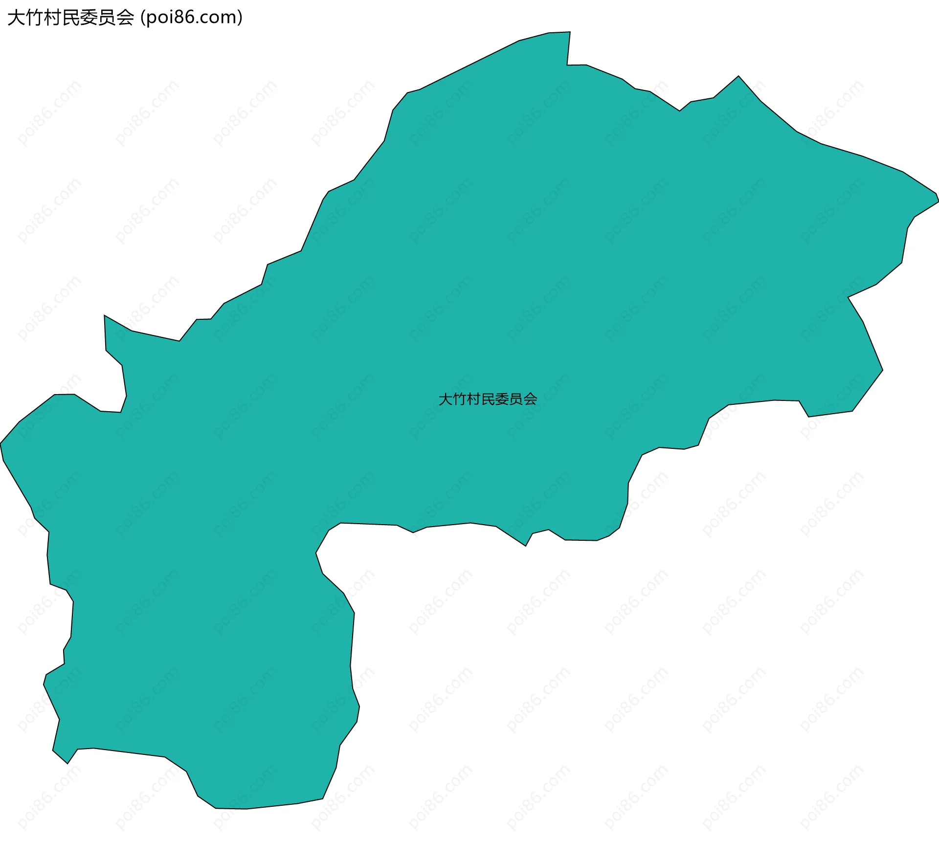 大竹村民委员会边界地图
