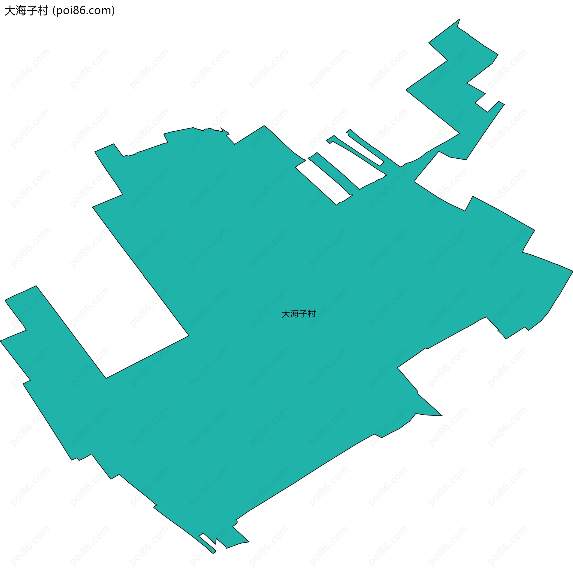 大海子村边界地图