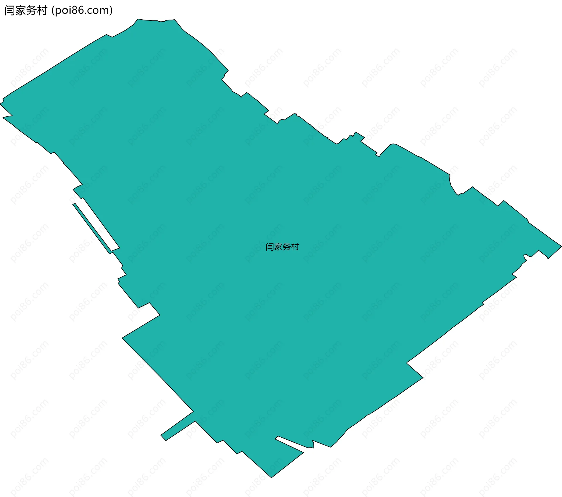 闫家务村边界地图