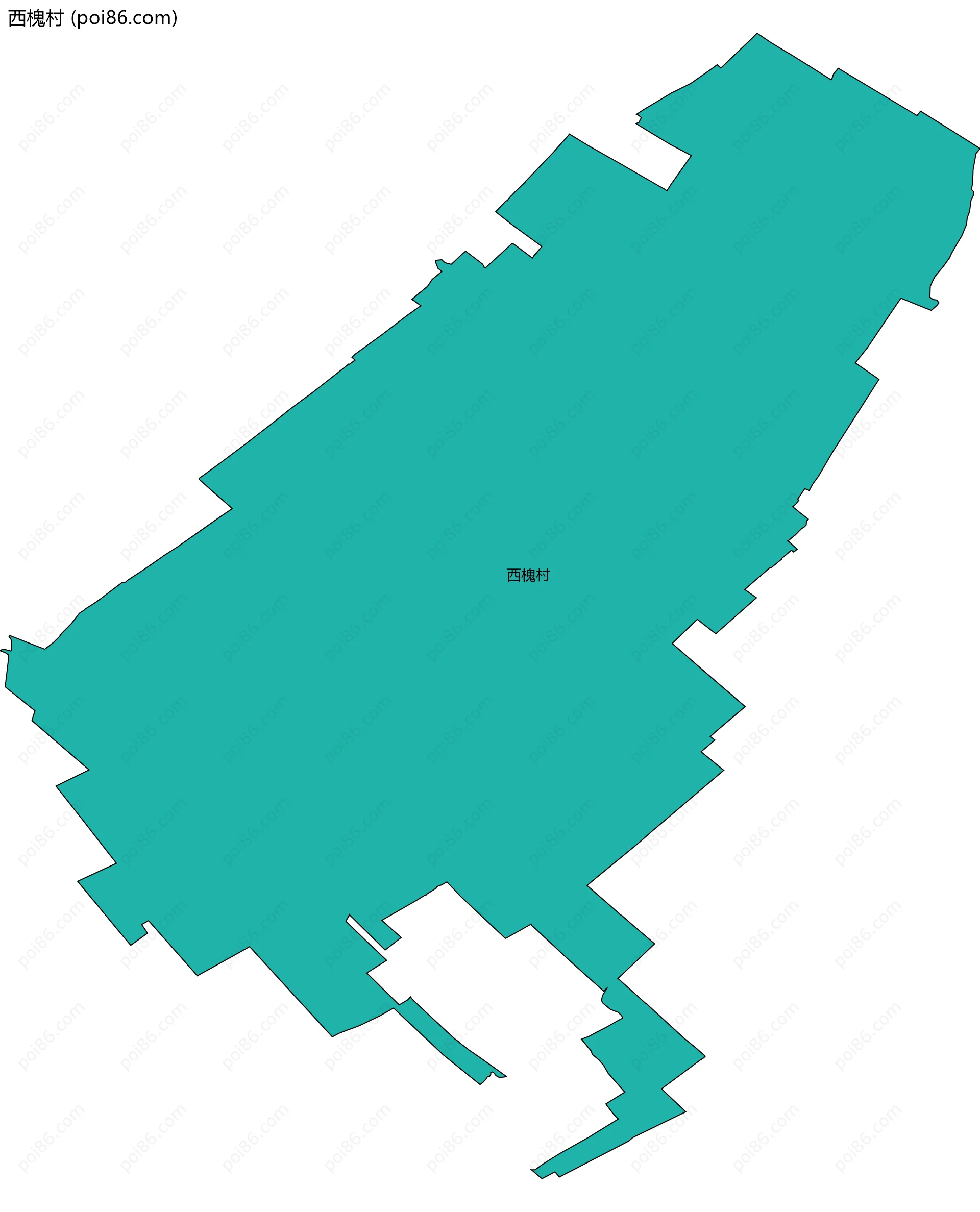 西槐村边界地图