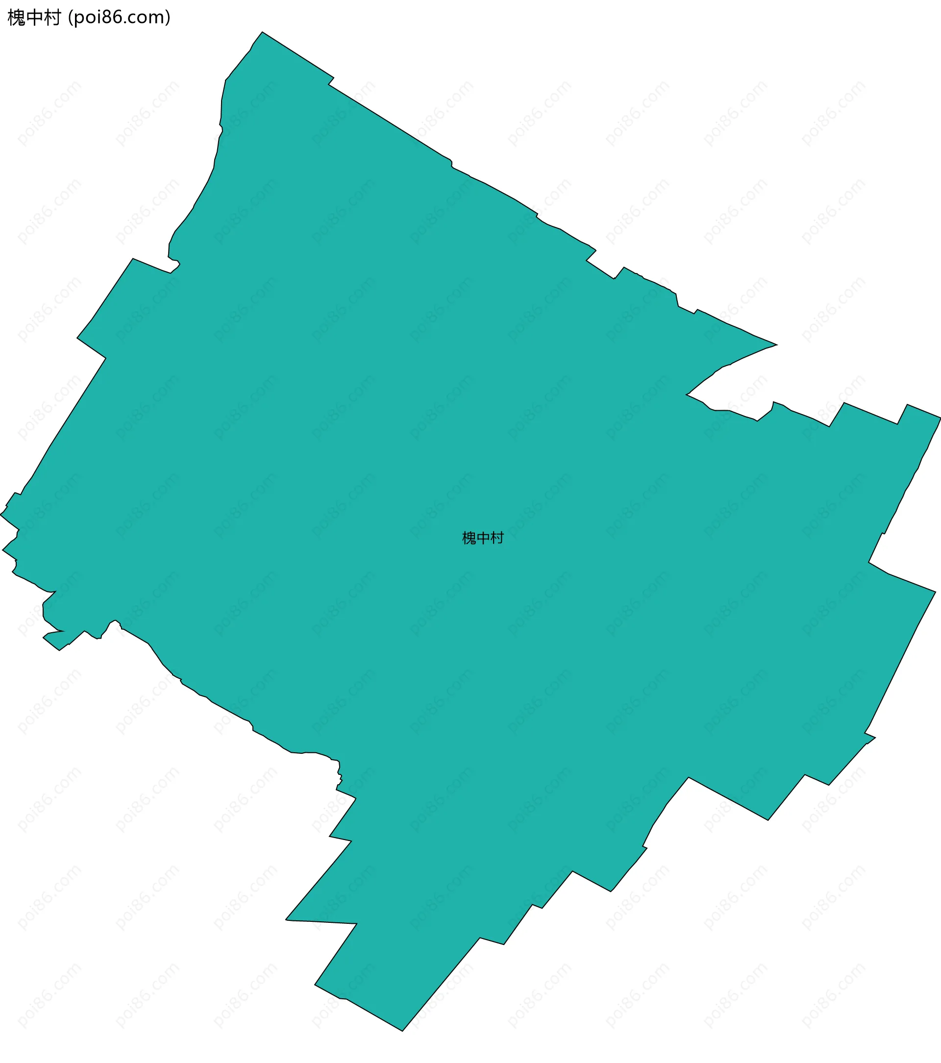 槐中村边界地图