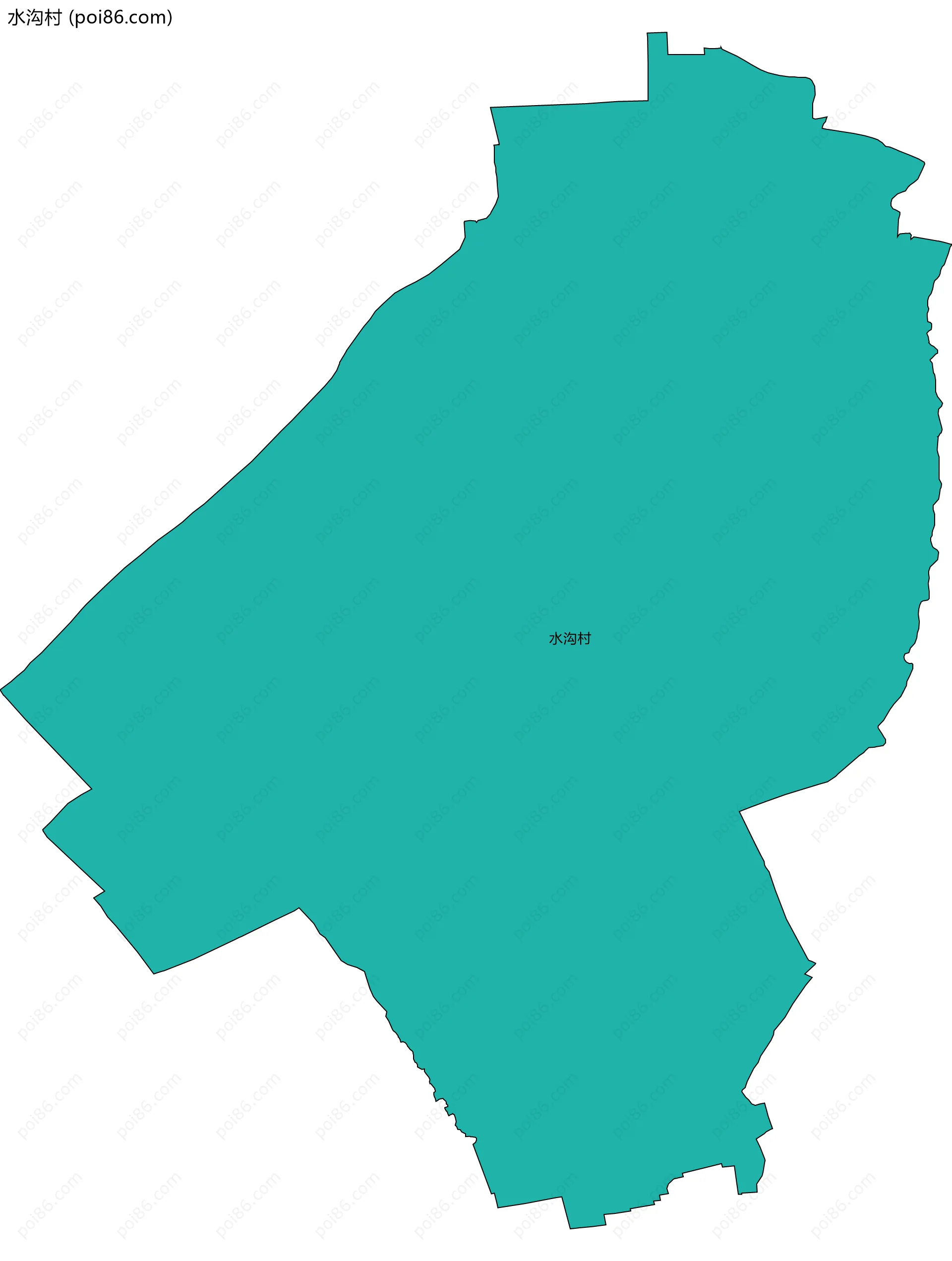 水沟村边界地图