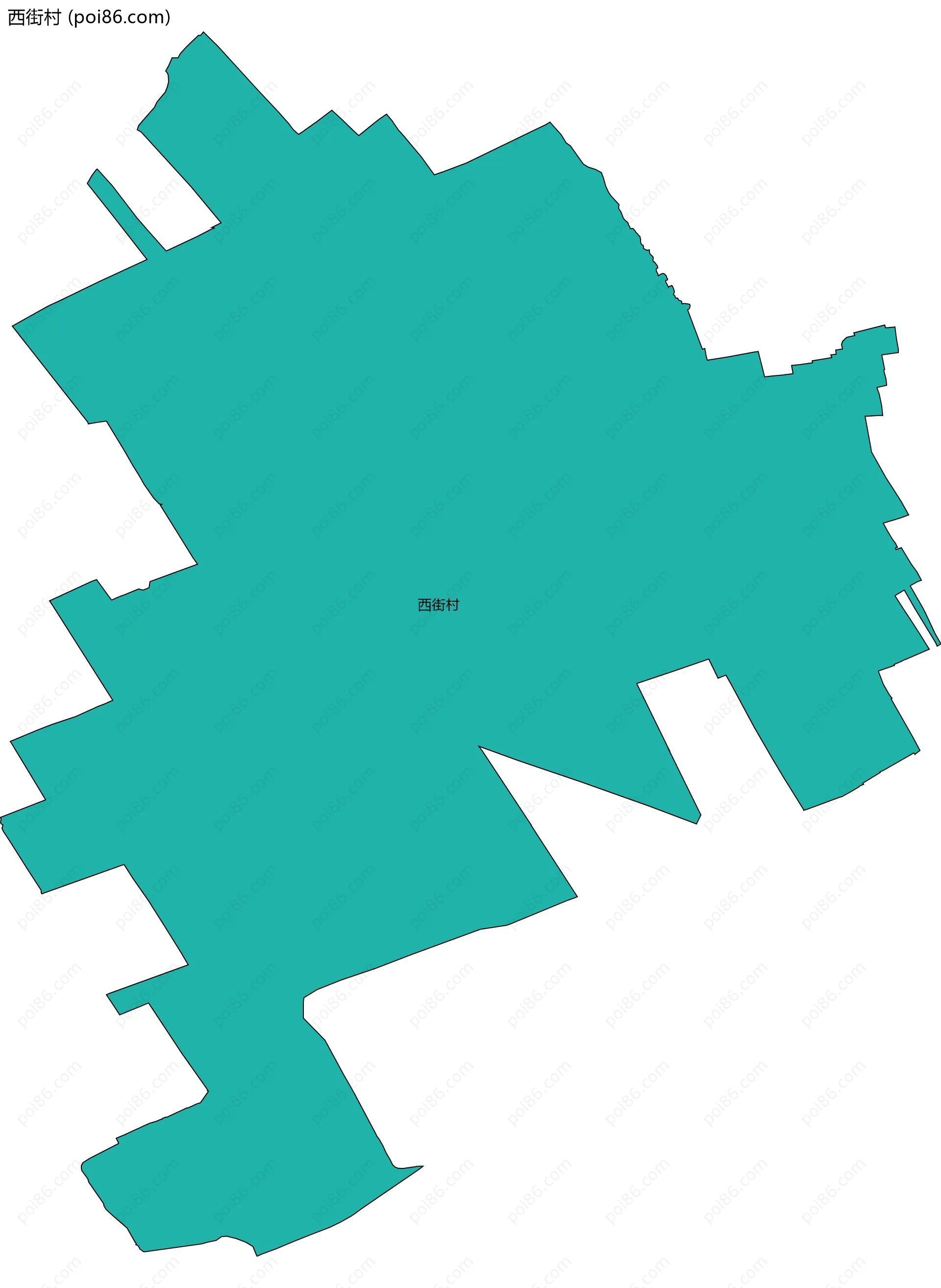 西街村边界地图