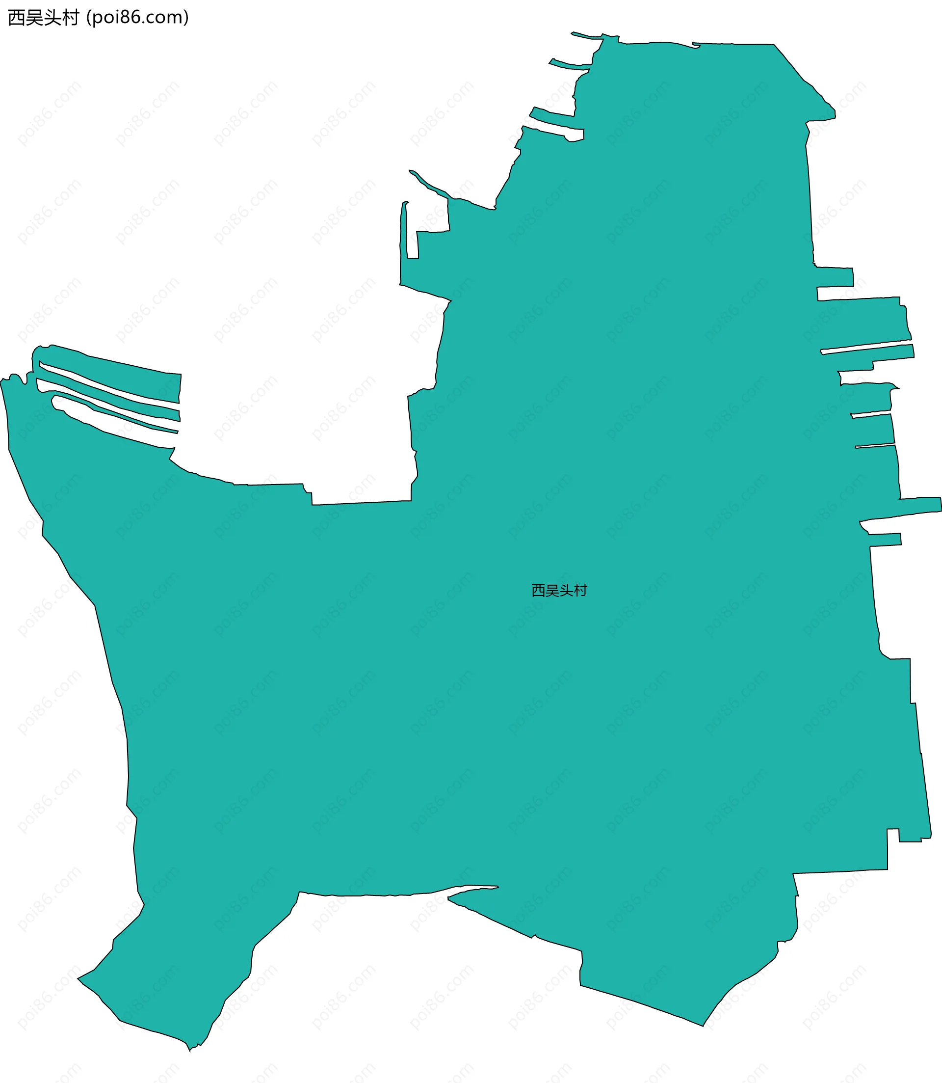 西吴头村边界地图