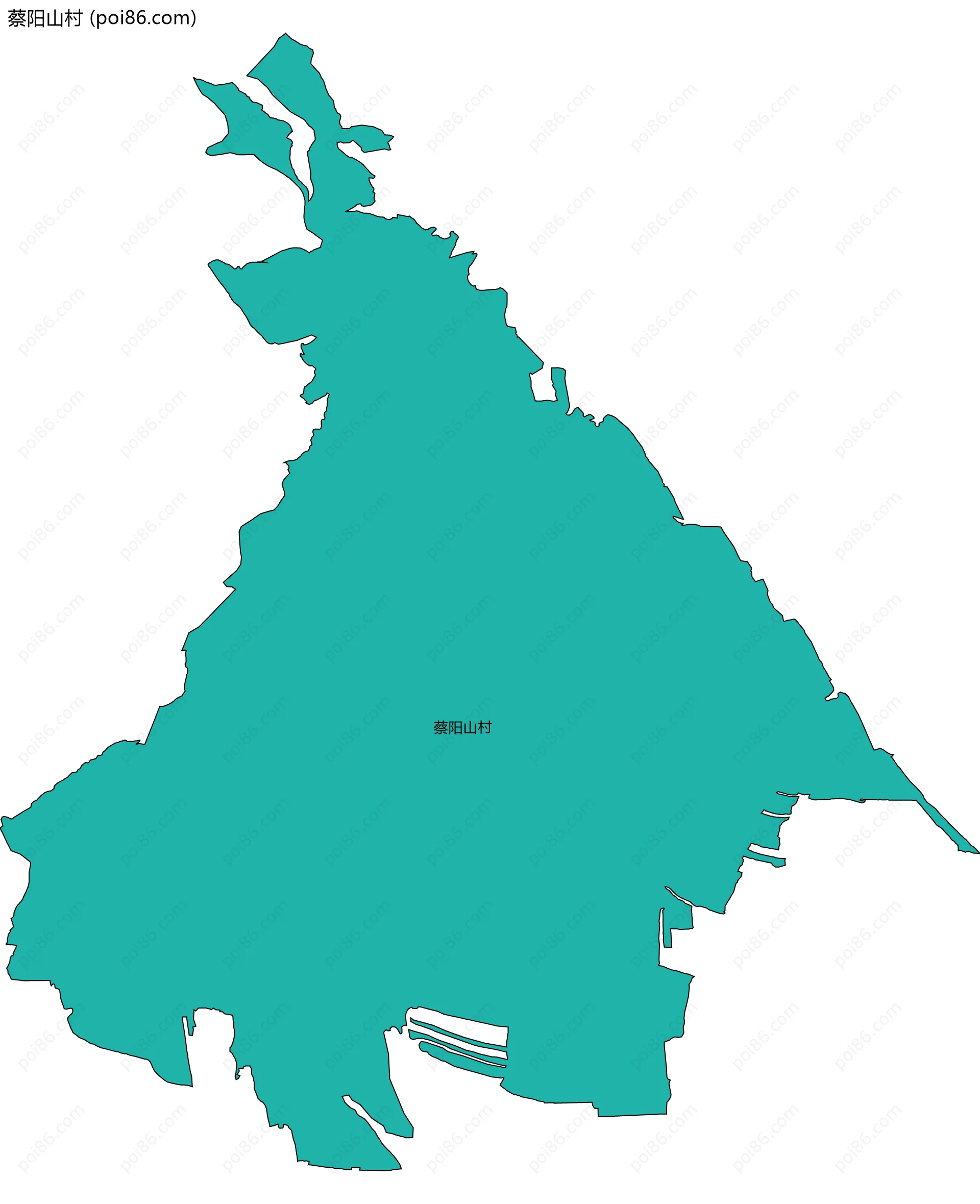 蔡阳山村边界地图