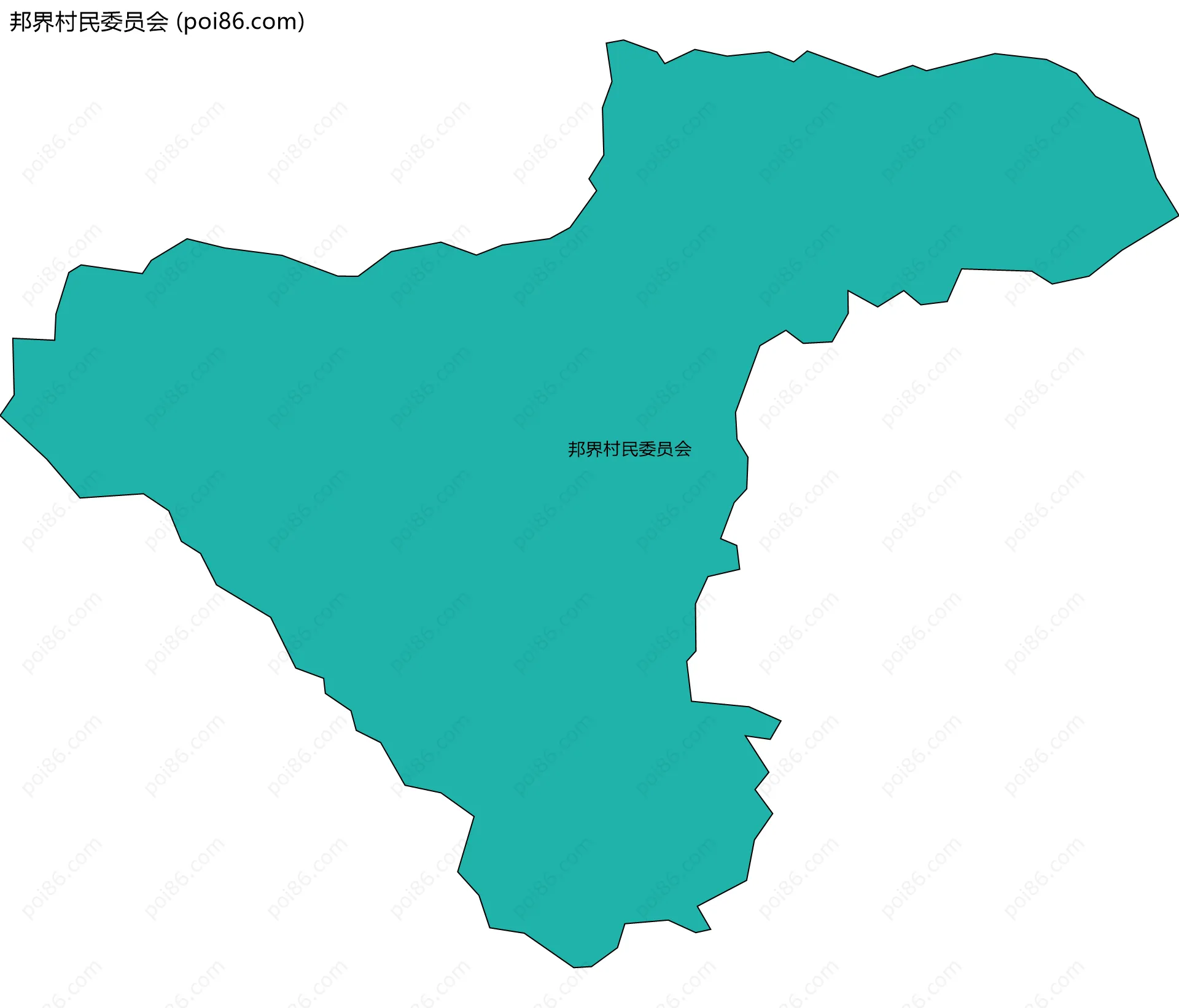 邦界村民委员会边界地图