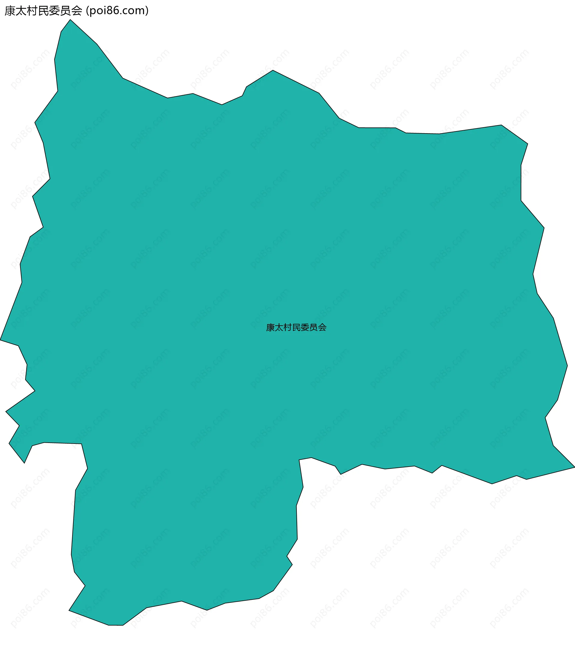 康太村民委员会边界地图