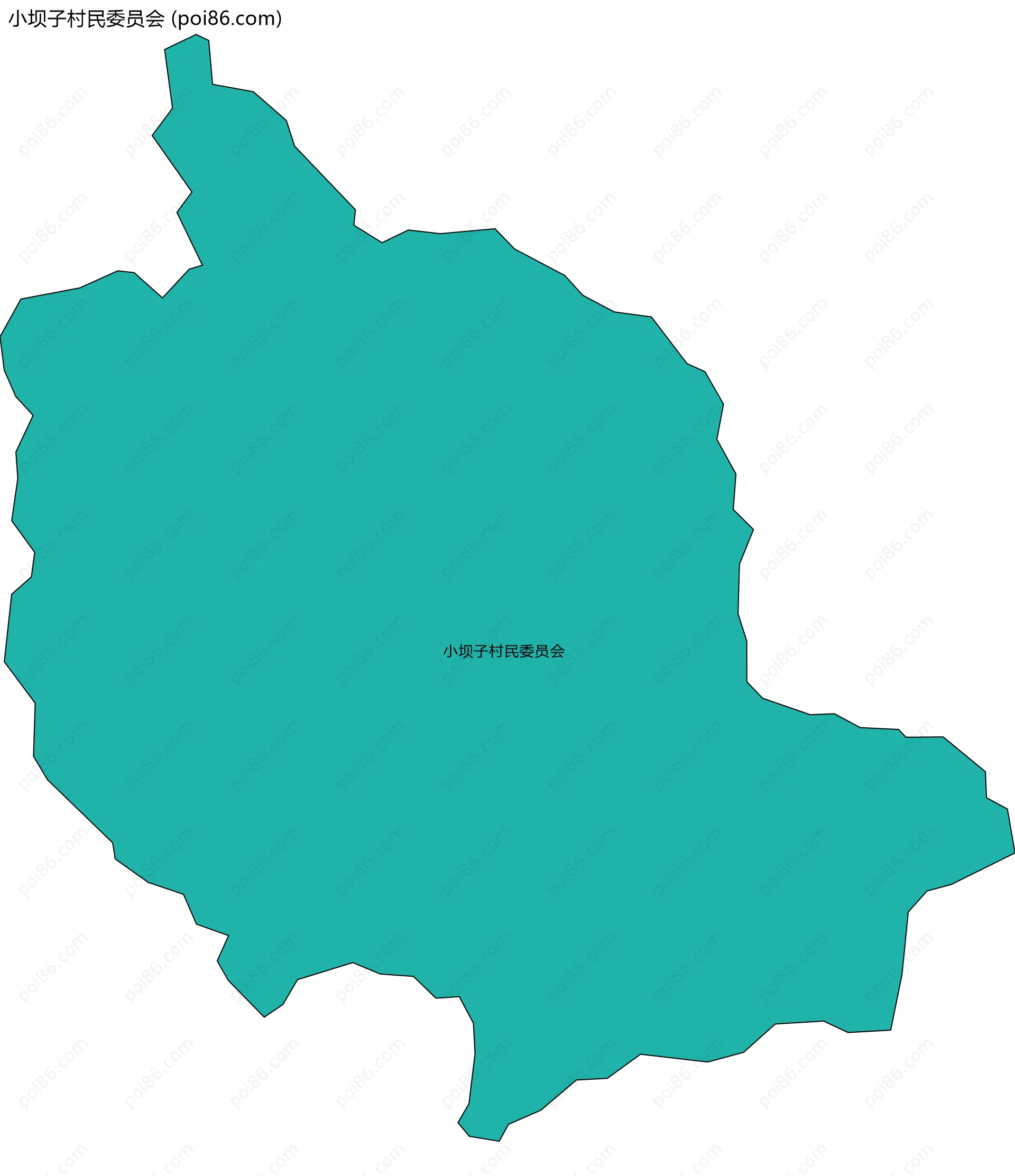 小坝子村民委员会边界地图