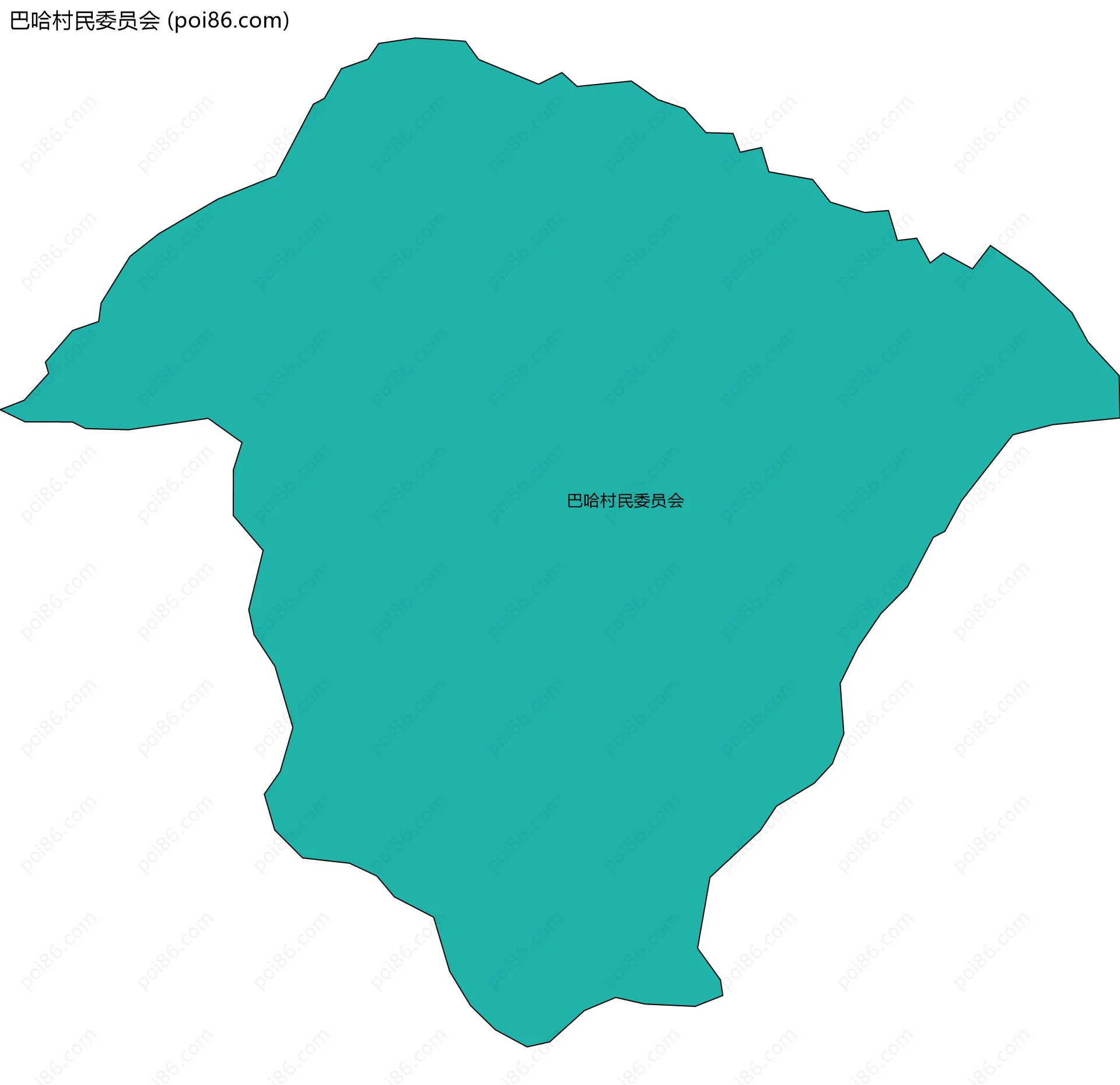 巴哈村民委员会边界地图