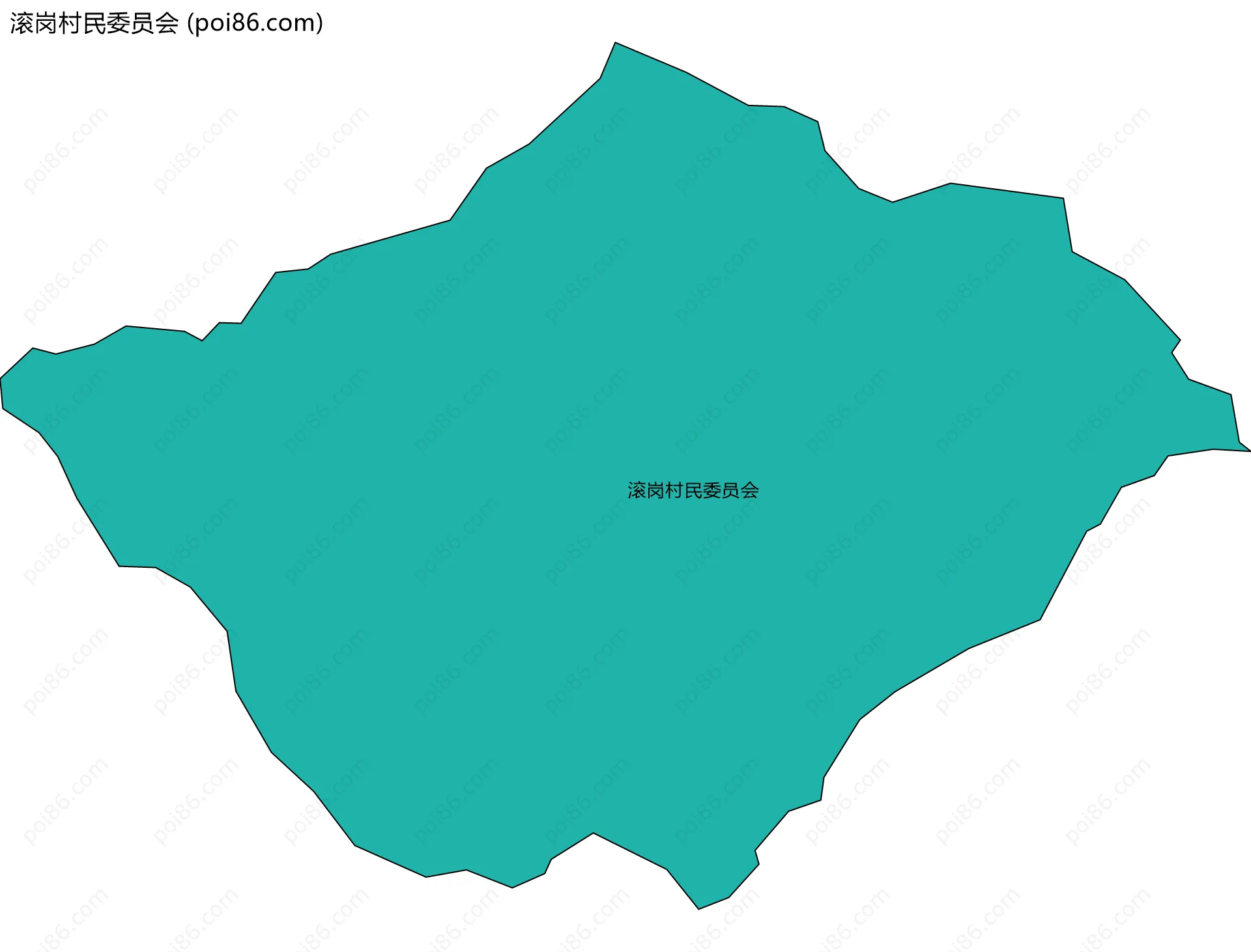 滚岗村民委员会边界地图