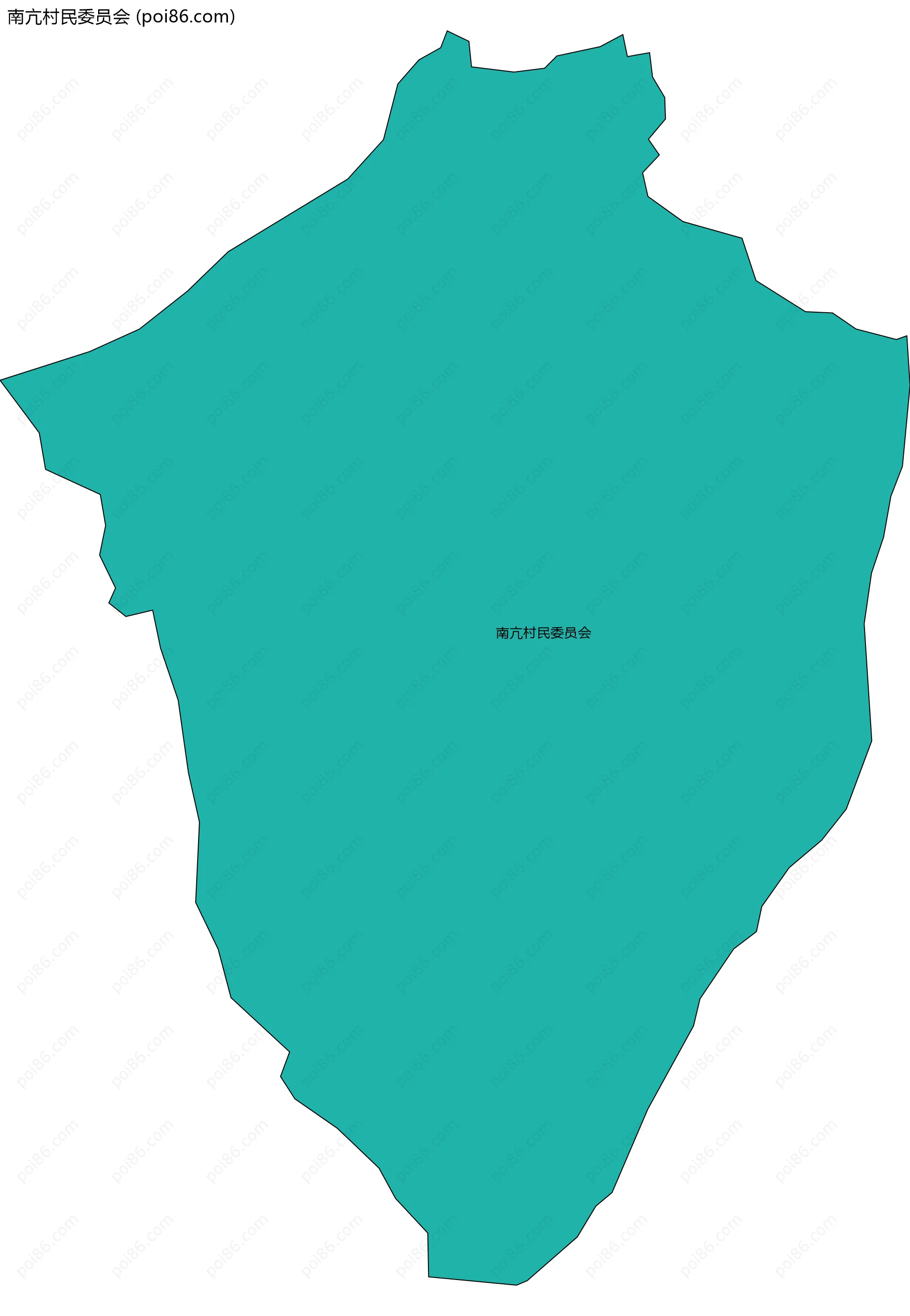 南亢村民委员会边界地图