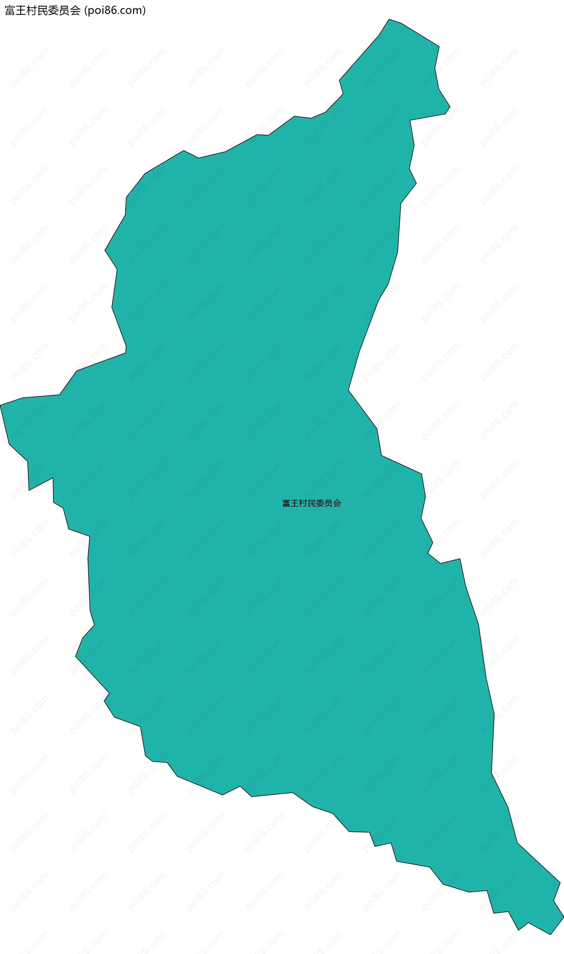 富王村民委员会边界地图