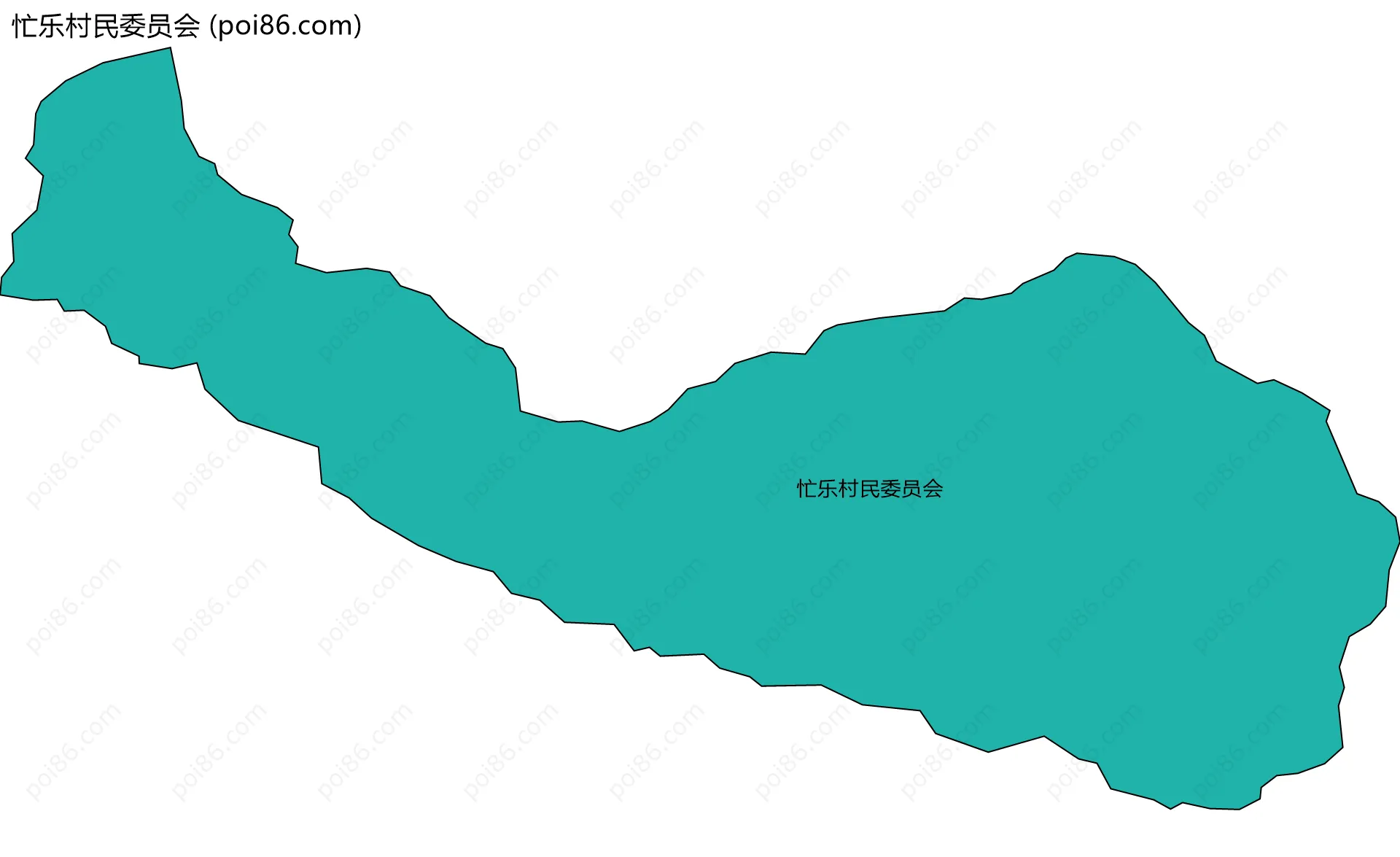 忙乐村民委员会边界地图