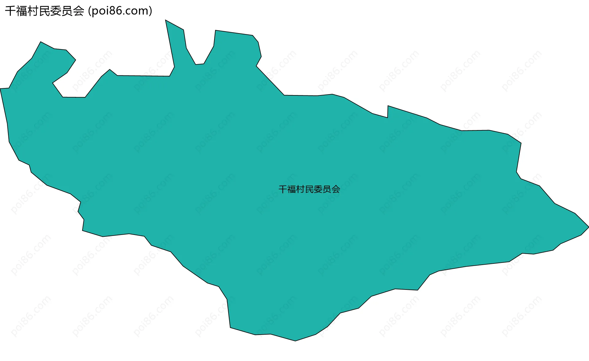 千福村民委员会边界地图