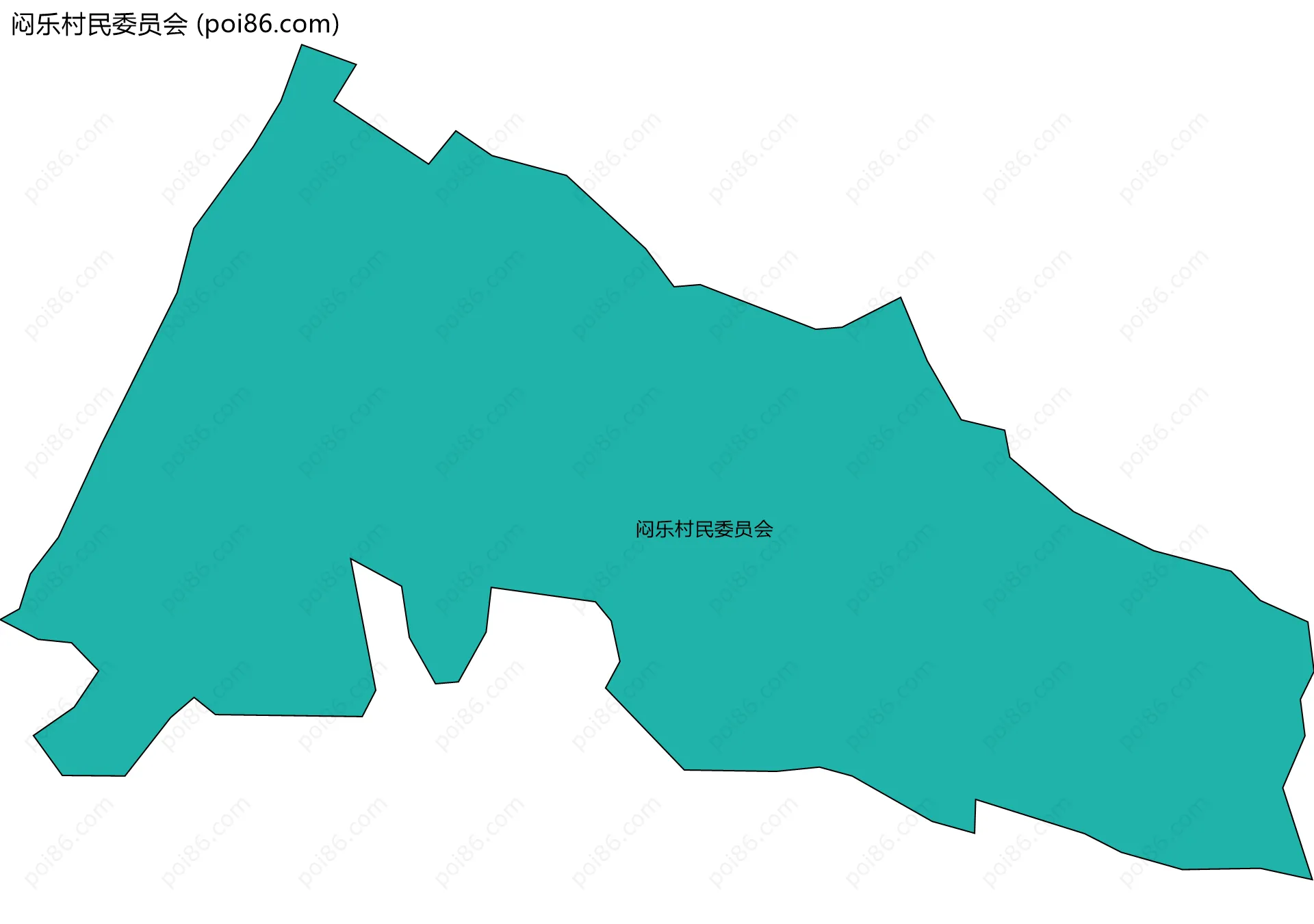 闷乐村民委员会边界地图