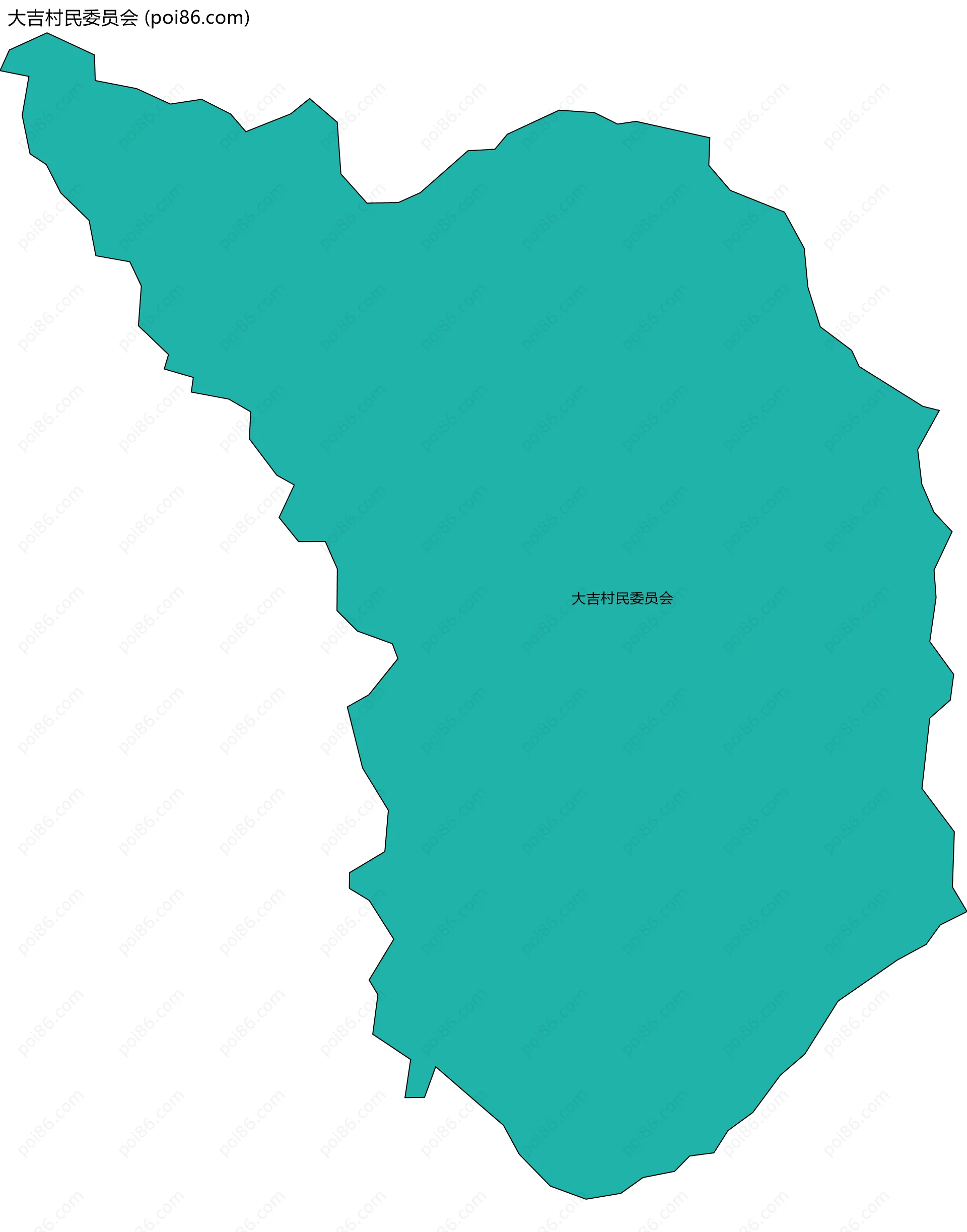 大吉村民委员会边界地图