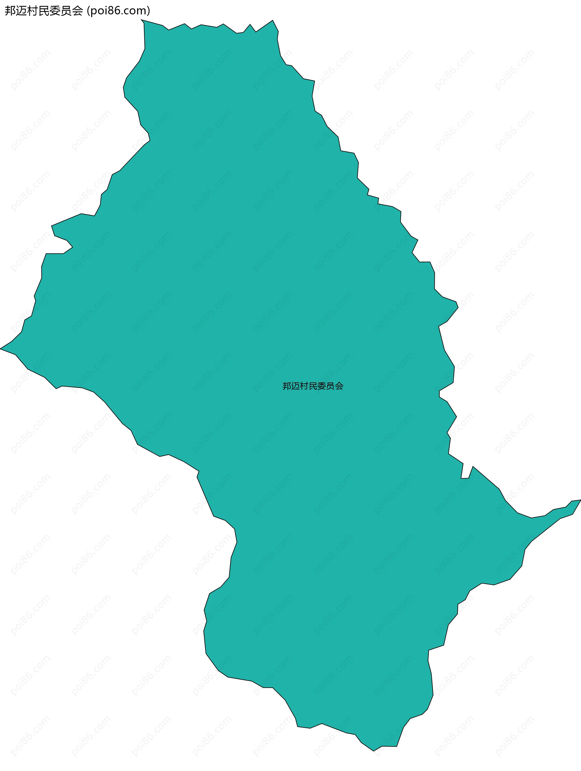 邦迈村民委员会边界地图
