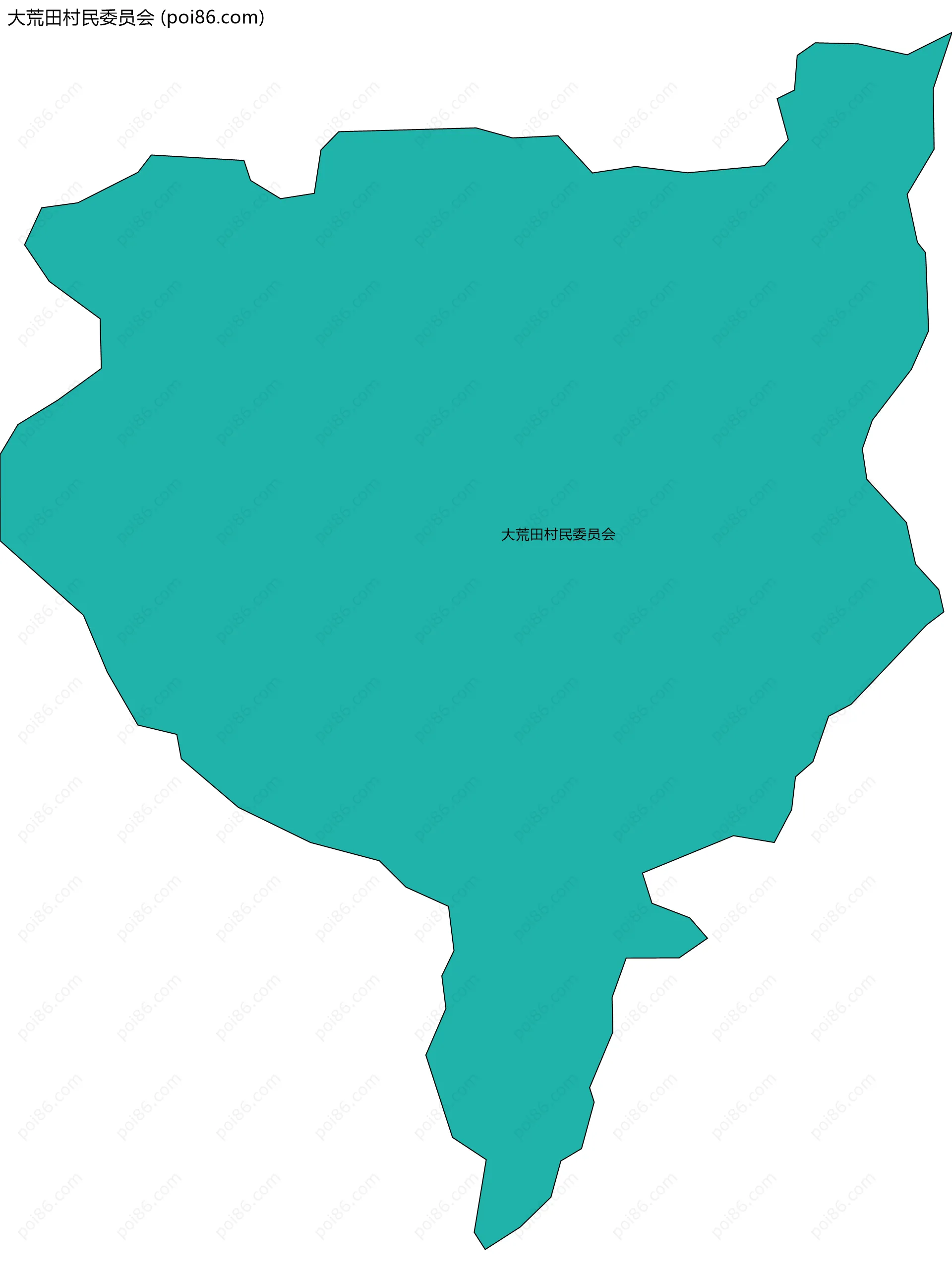 大荒田村民委员会边界地图