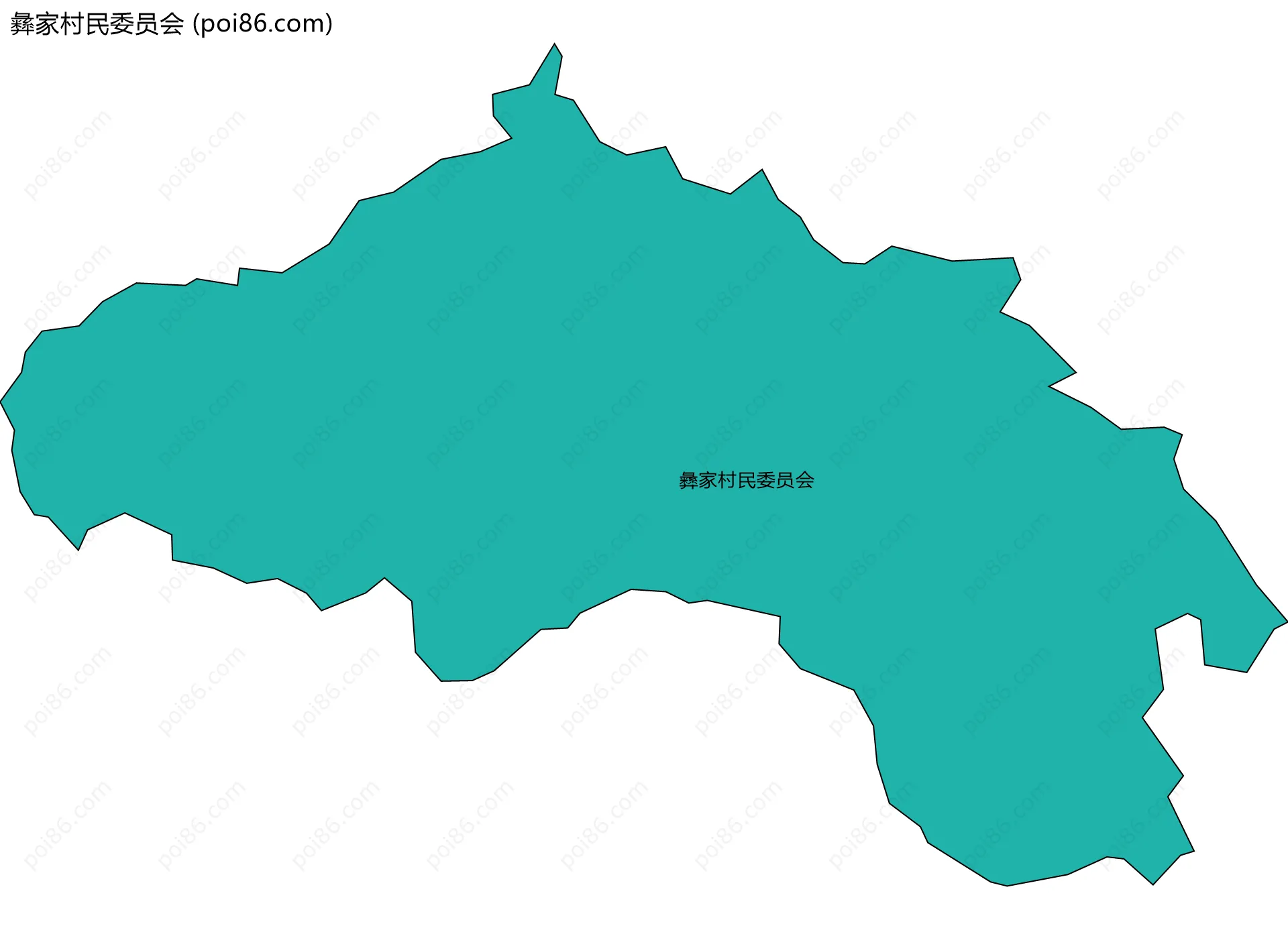 彝家村民委员会边界地图