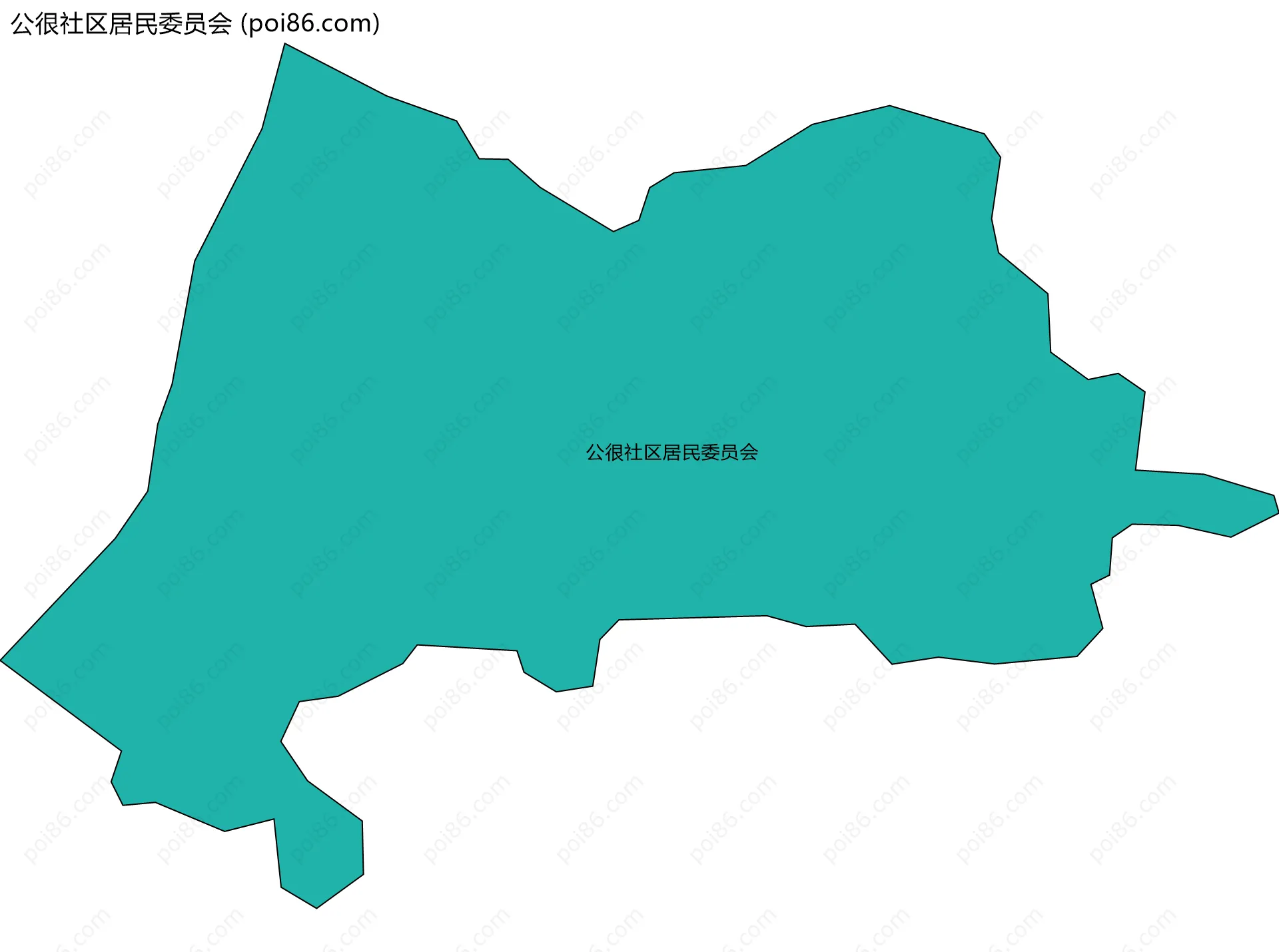 公很社区居民委员会边界地图