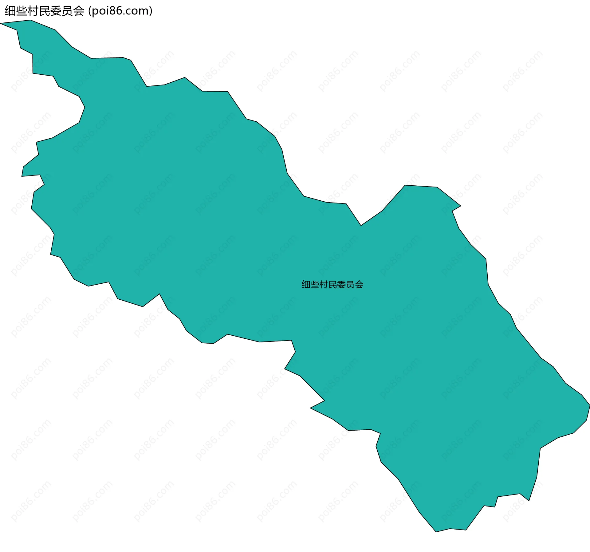 细些村民委员会边界地图