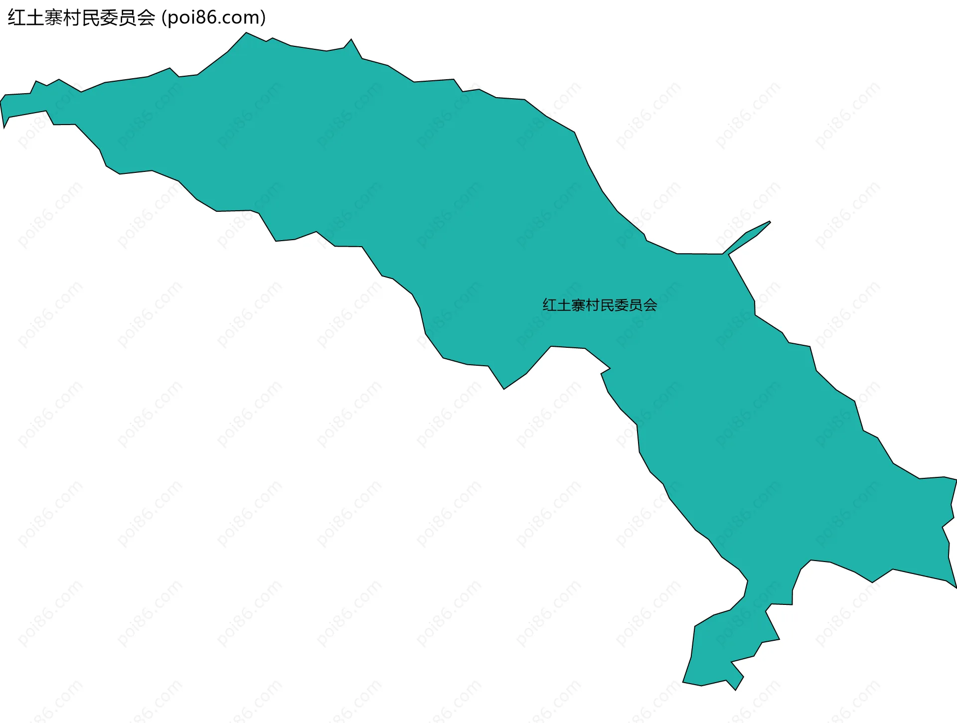 红土寨村民委员会边界地图