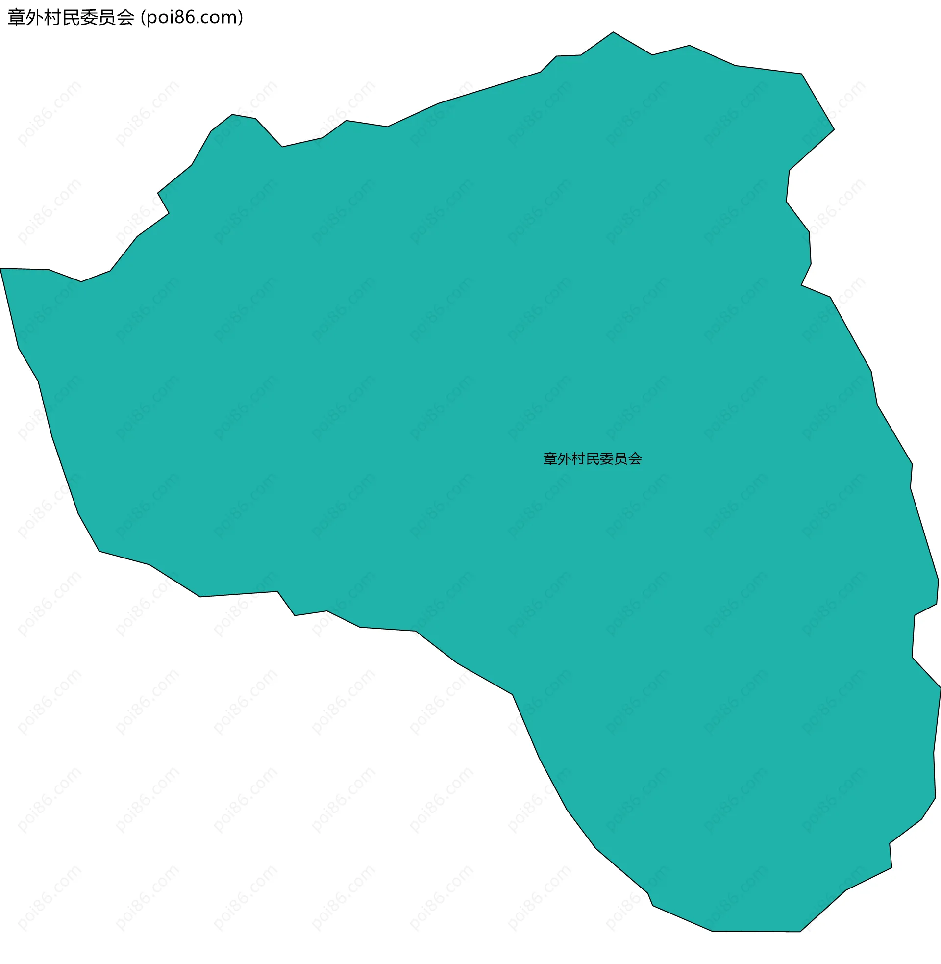 章外村民委员会边界地图