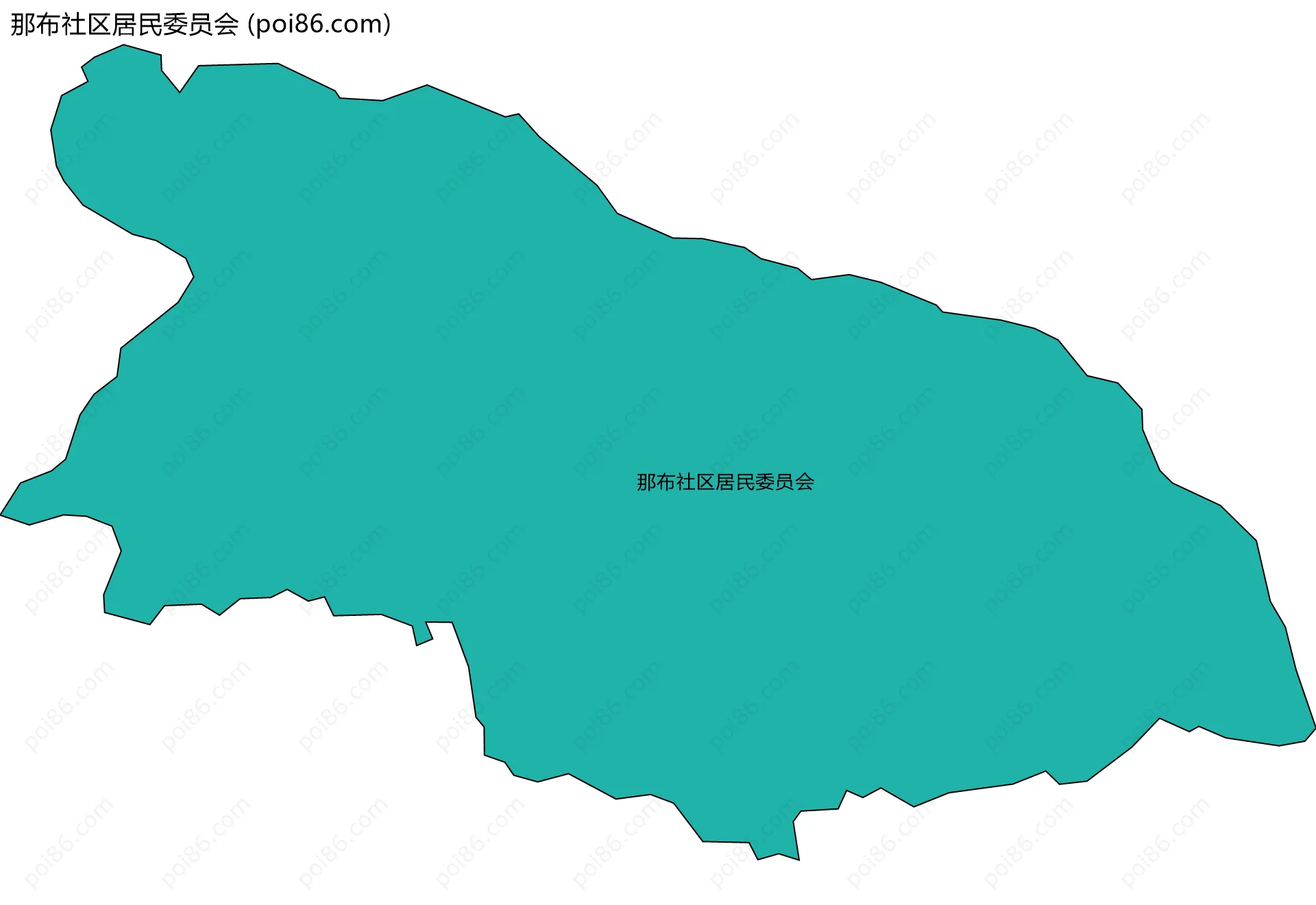 那布社区居民委员会边界地图