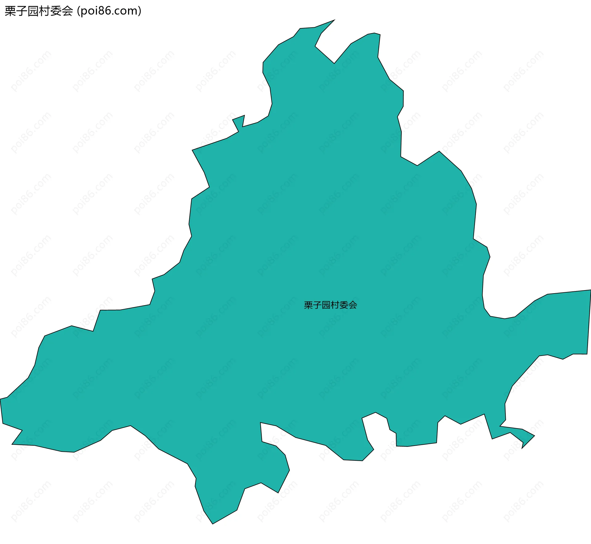 栗子园村委会边界地图