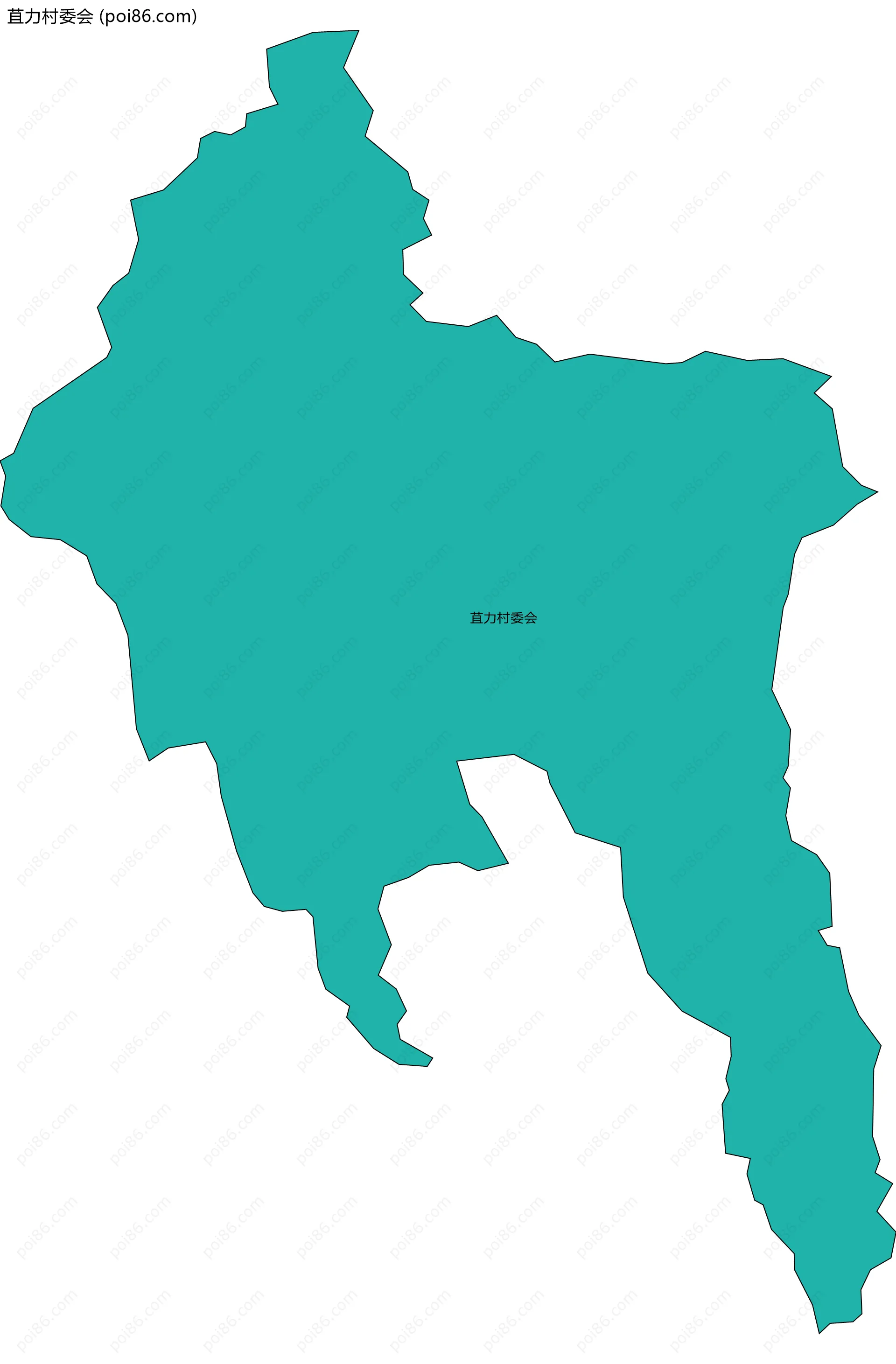 苴力村委会边界地图