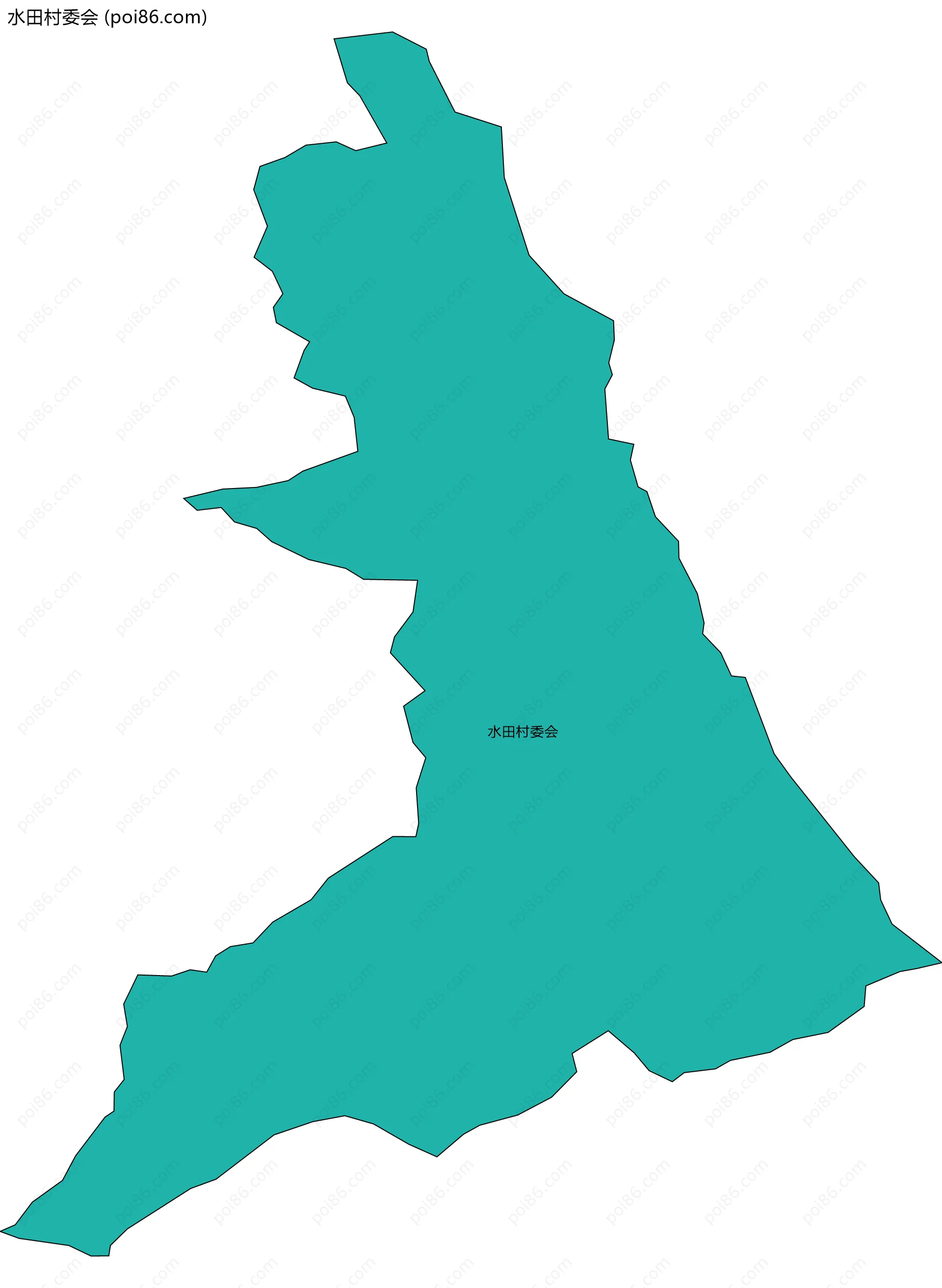 水田村委会边界地图