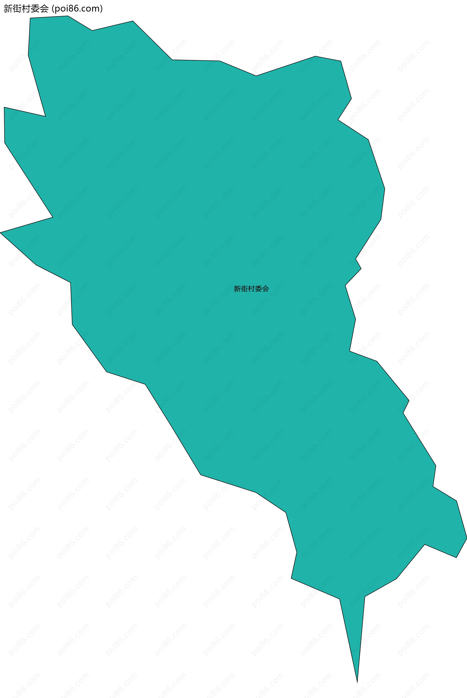 新街村委会边界地图