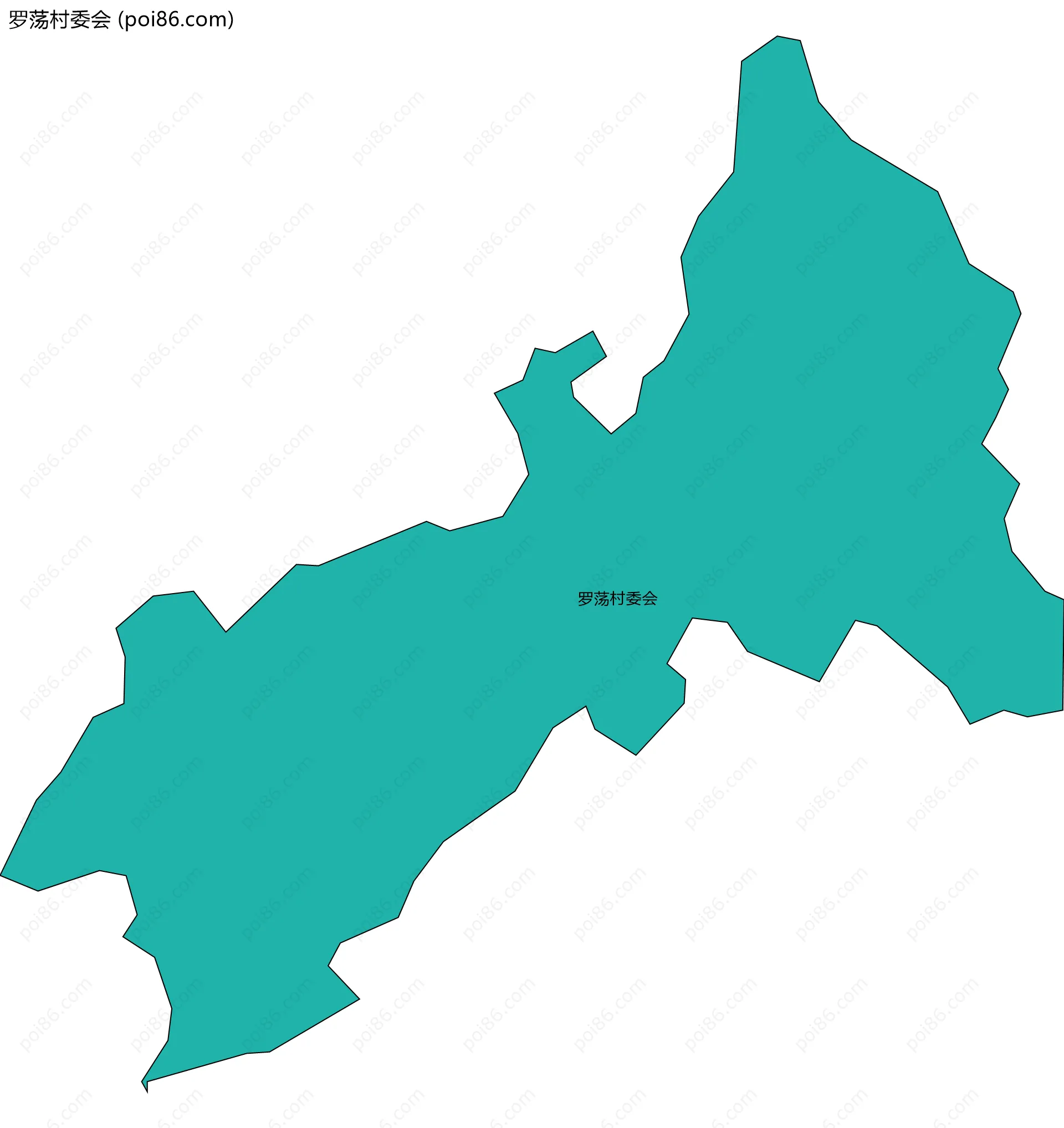 罗荡村委会边界地图