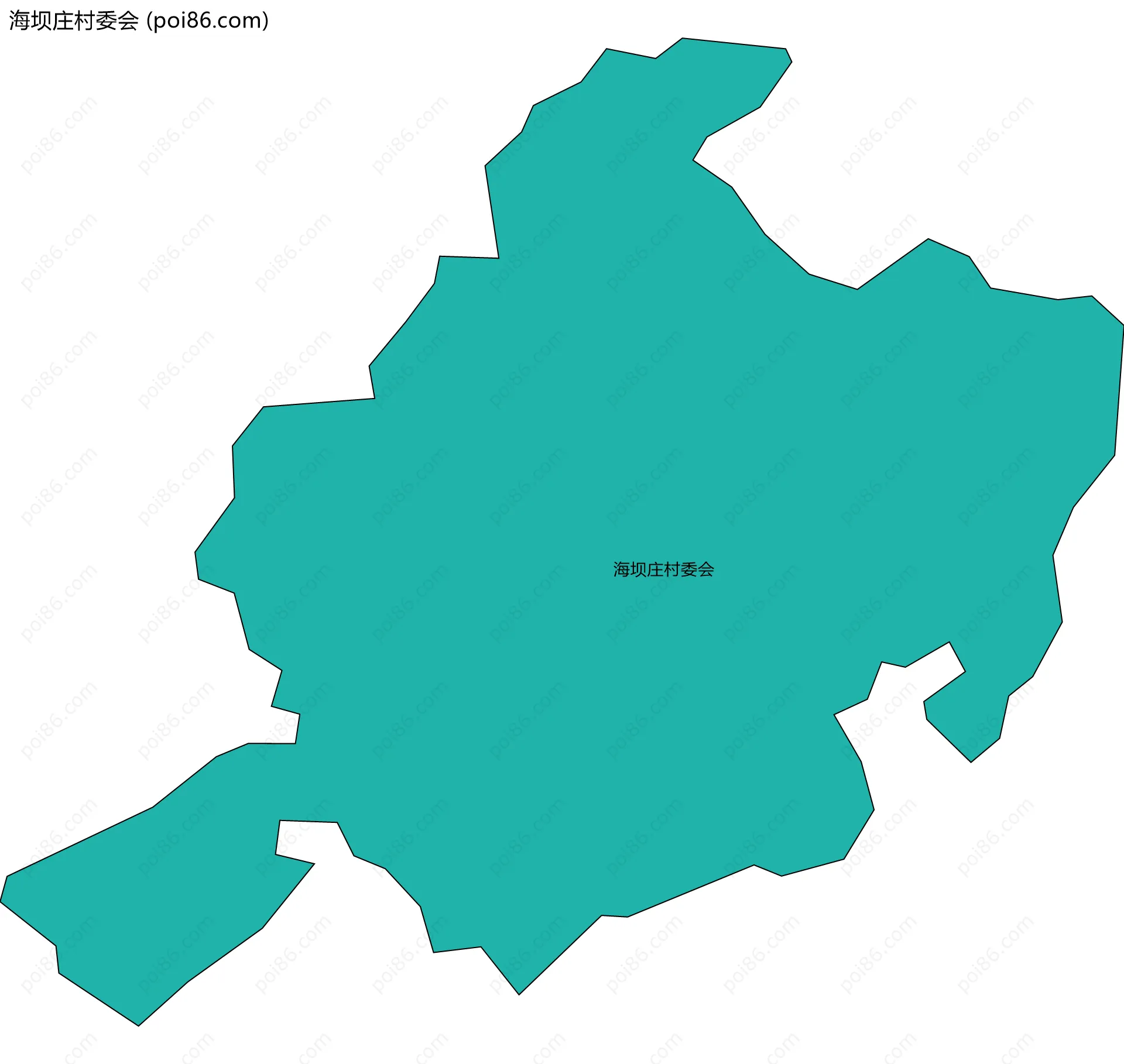 海坝庄村委会边界地图