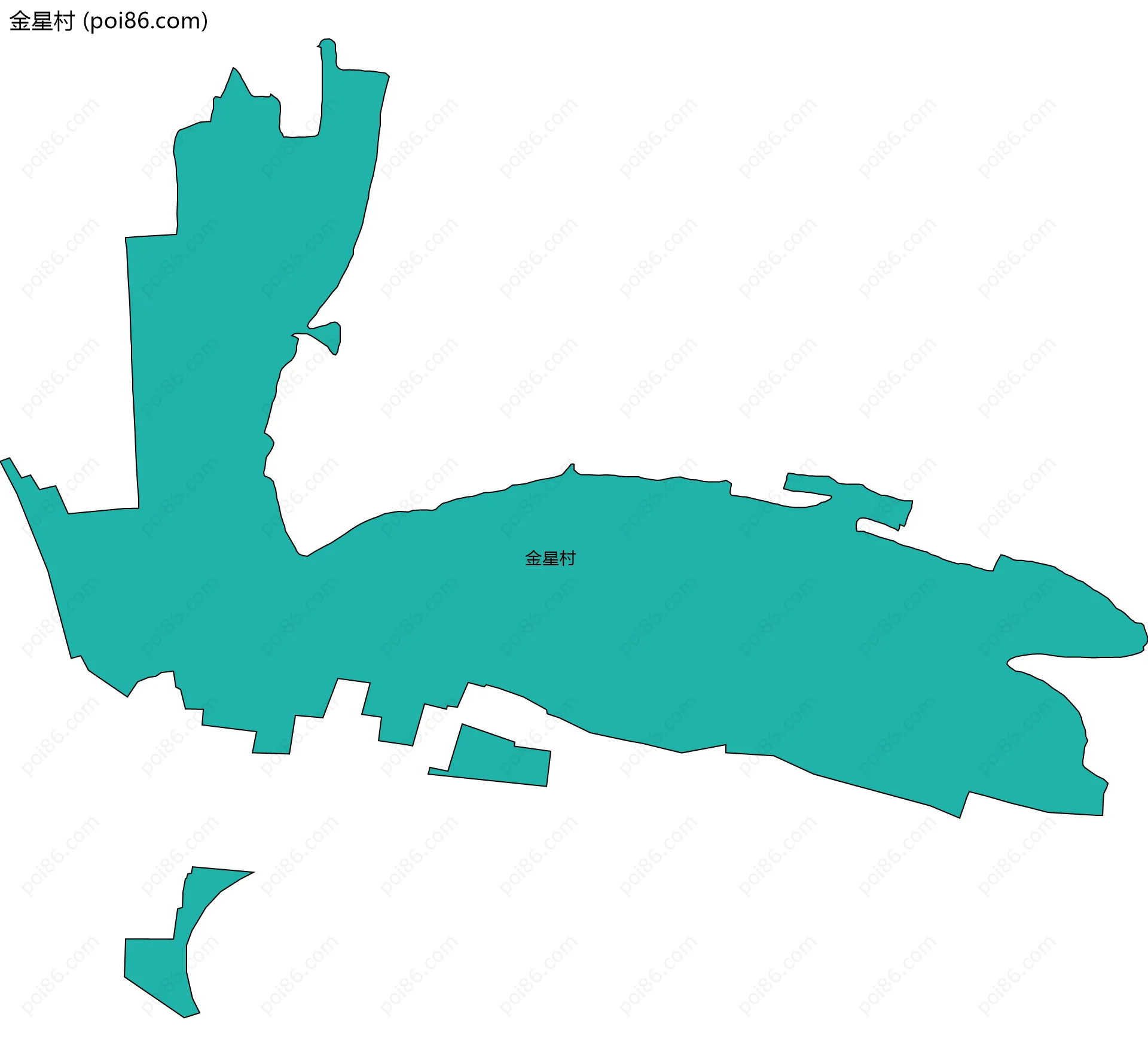 金星村边界地图