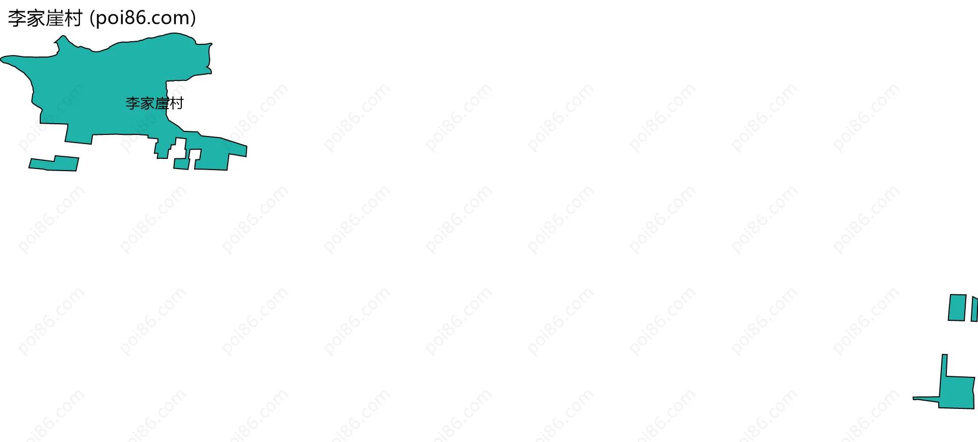 李家崖村边界地图